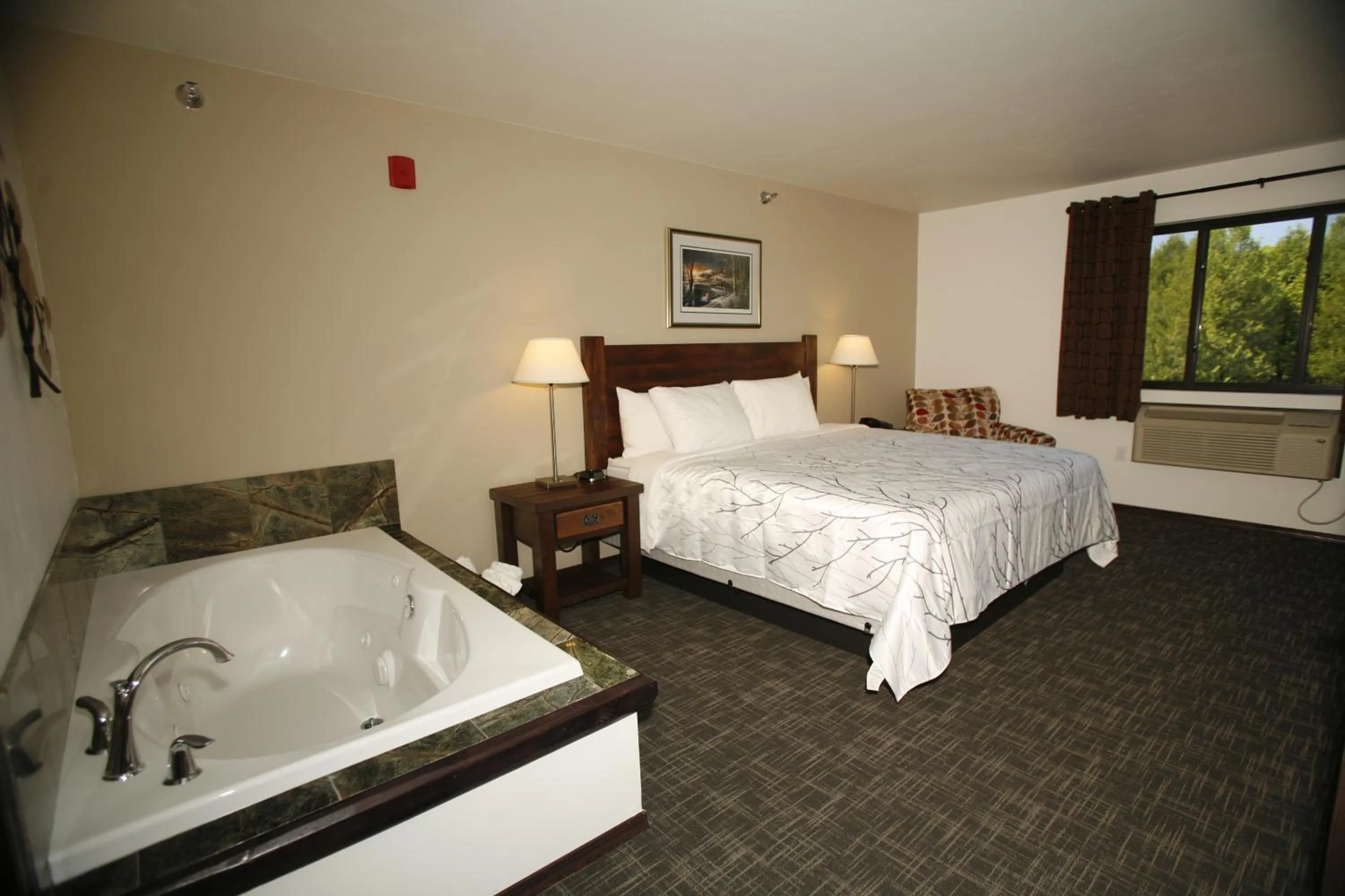 Bed in Open Hearth Lodge