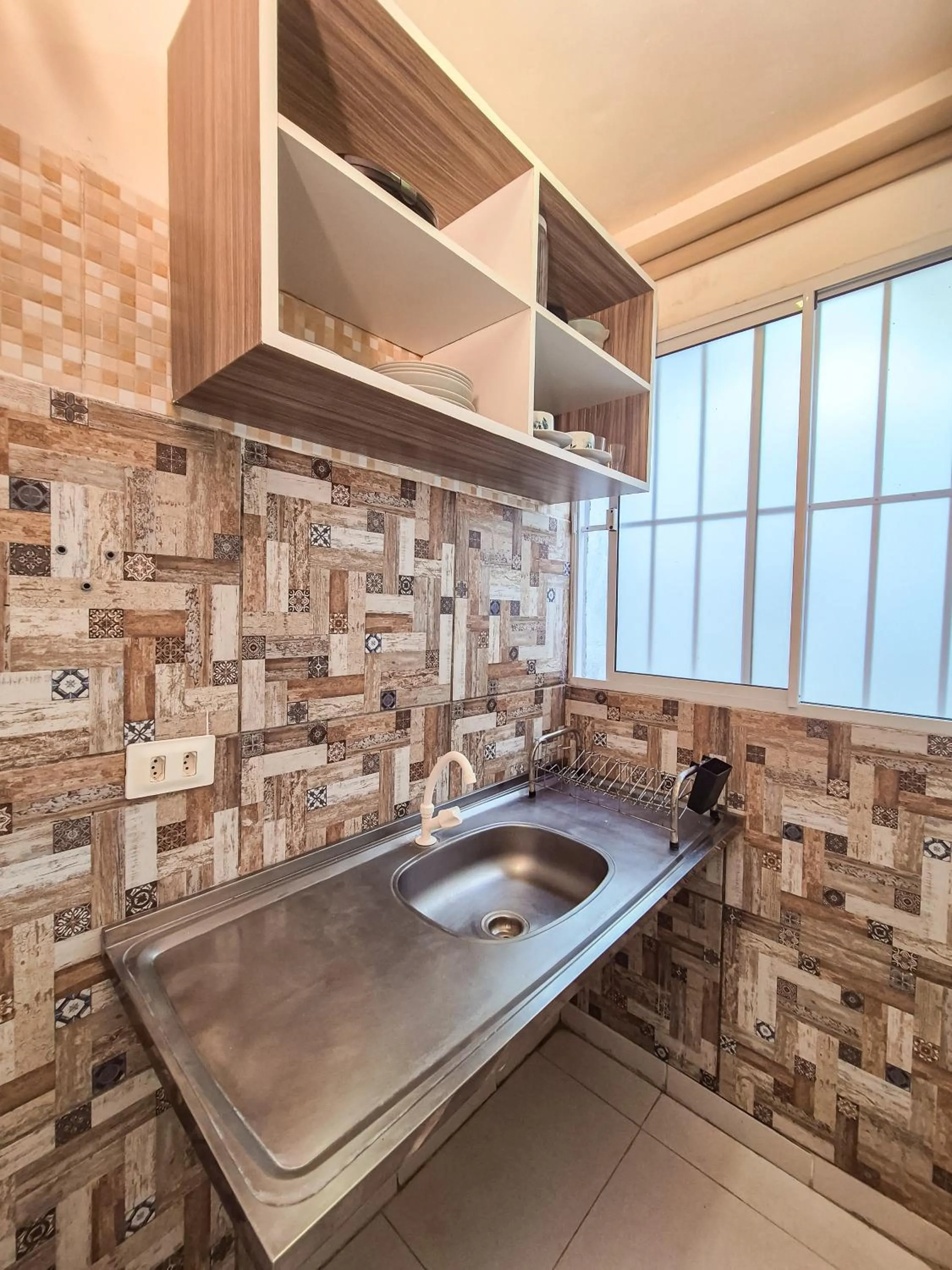 Kitchen or kitchenette in Pousada Cheiro do Mar