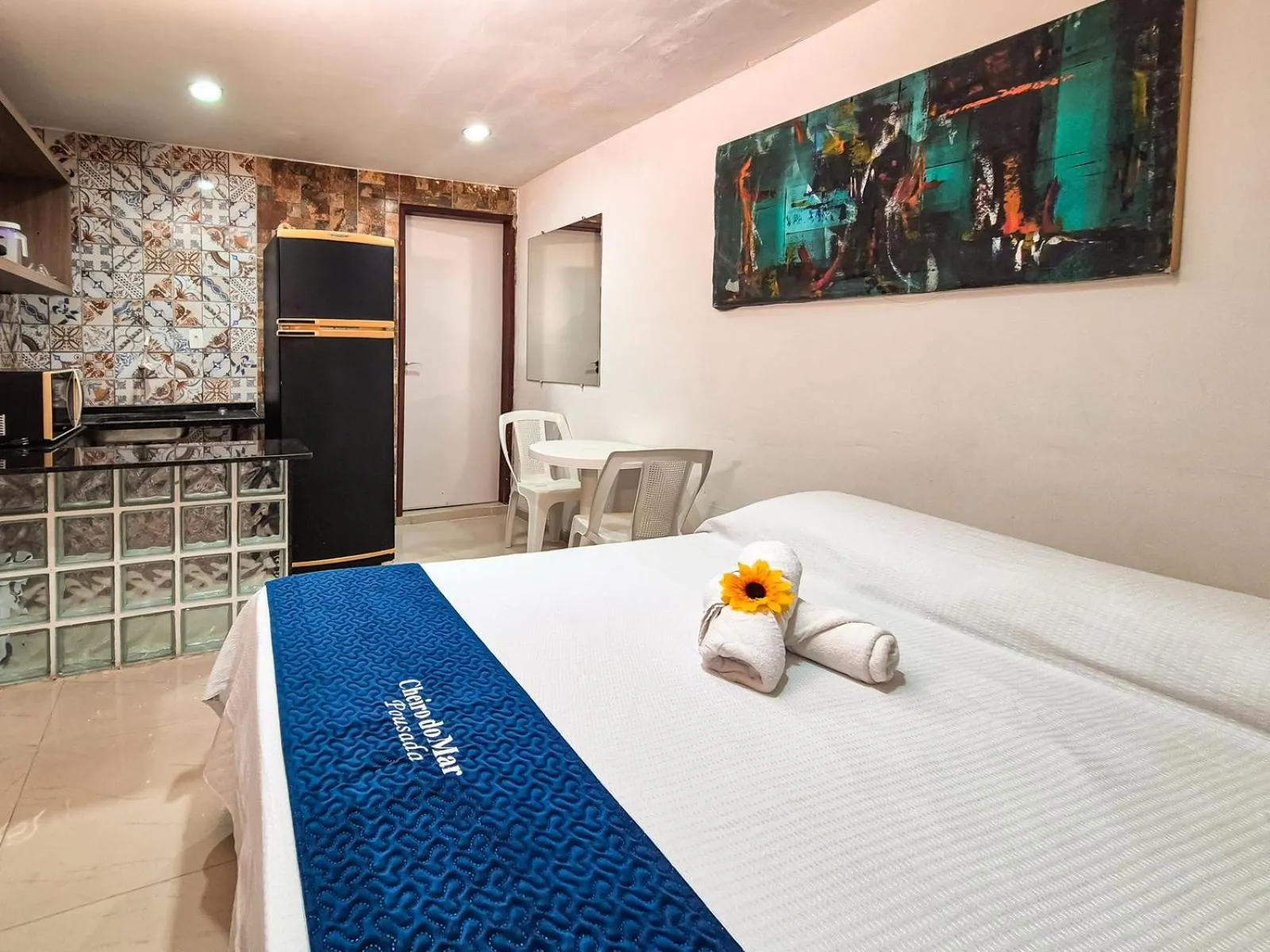 Bed in Pousada Cheiro do Mar