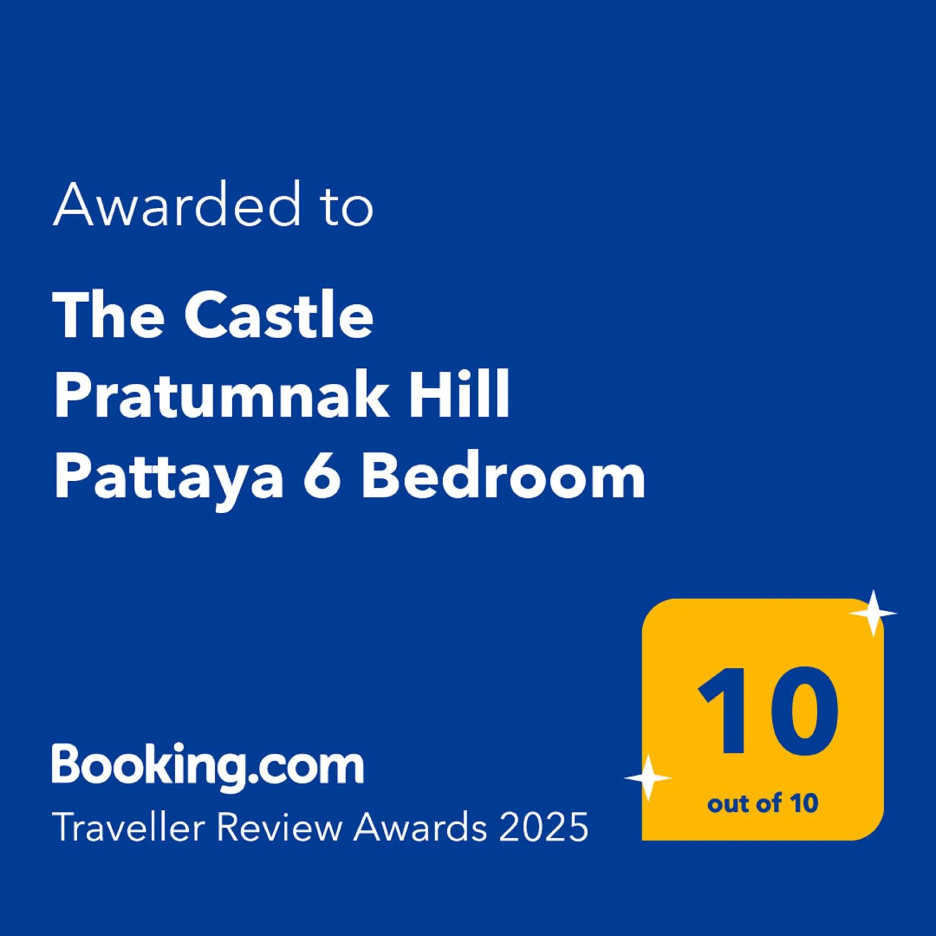 Certificate/Award in The Castle Pratumnak Hill Pattaya 6 Bedroom
