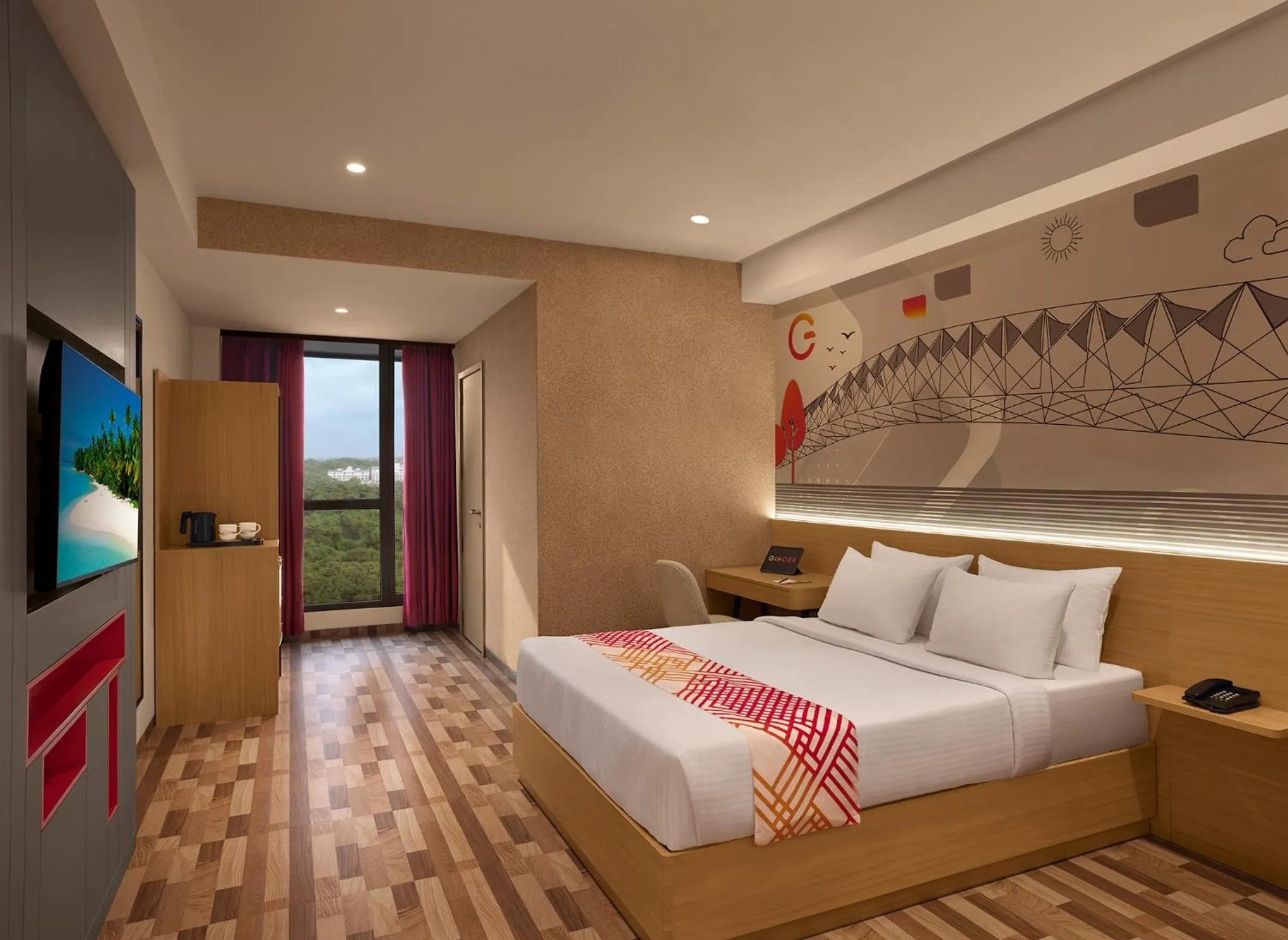 Bed in Ginger Ahmedabad Changodar