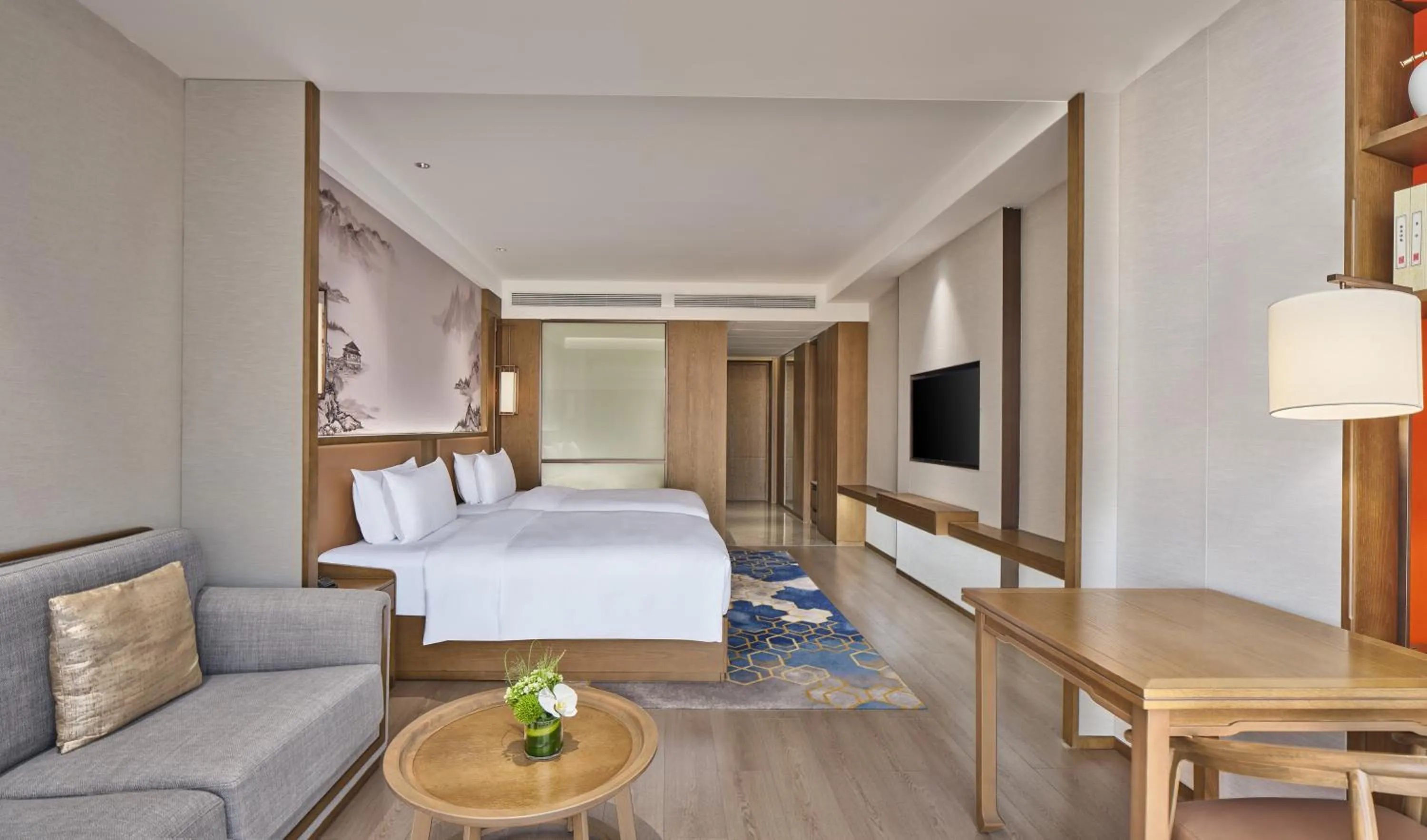 Bed in Crowne Plaza Chengdu Wuhou by IHG