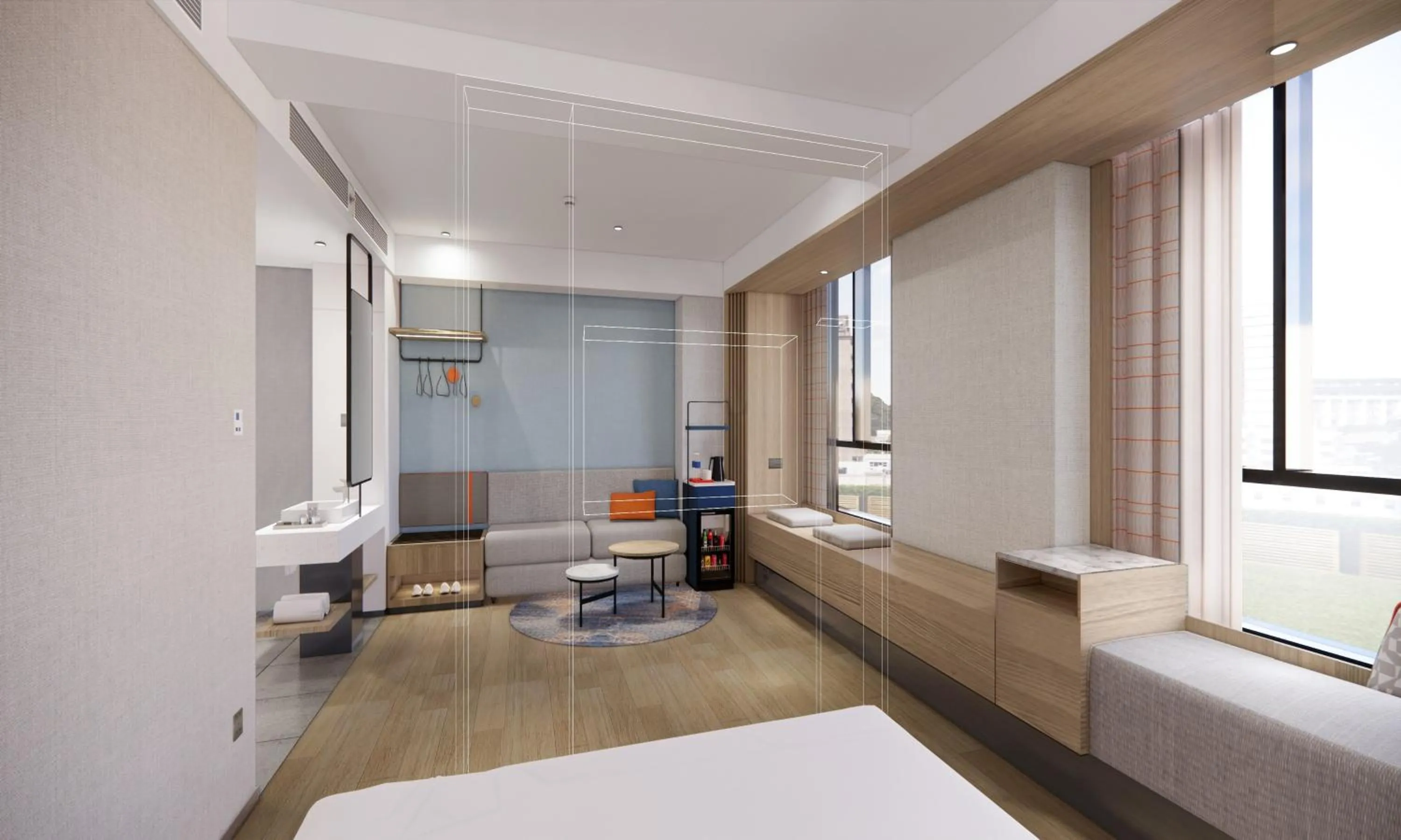 Photo of the whole room in Holiday Inn Express Xi'an Aerospace Town by IHG