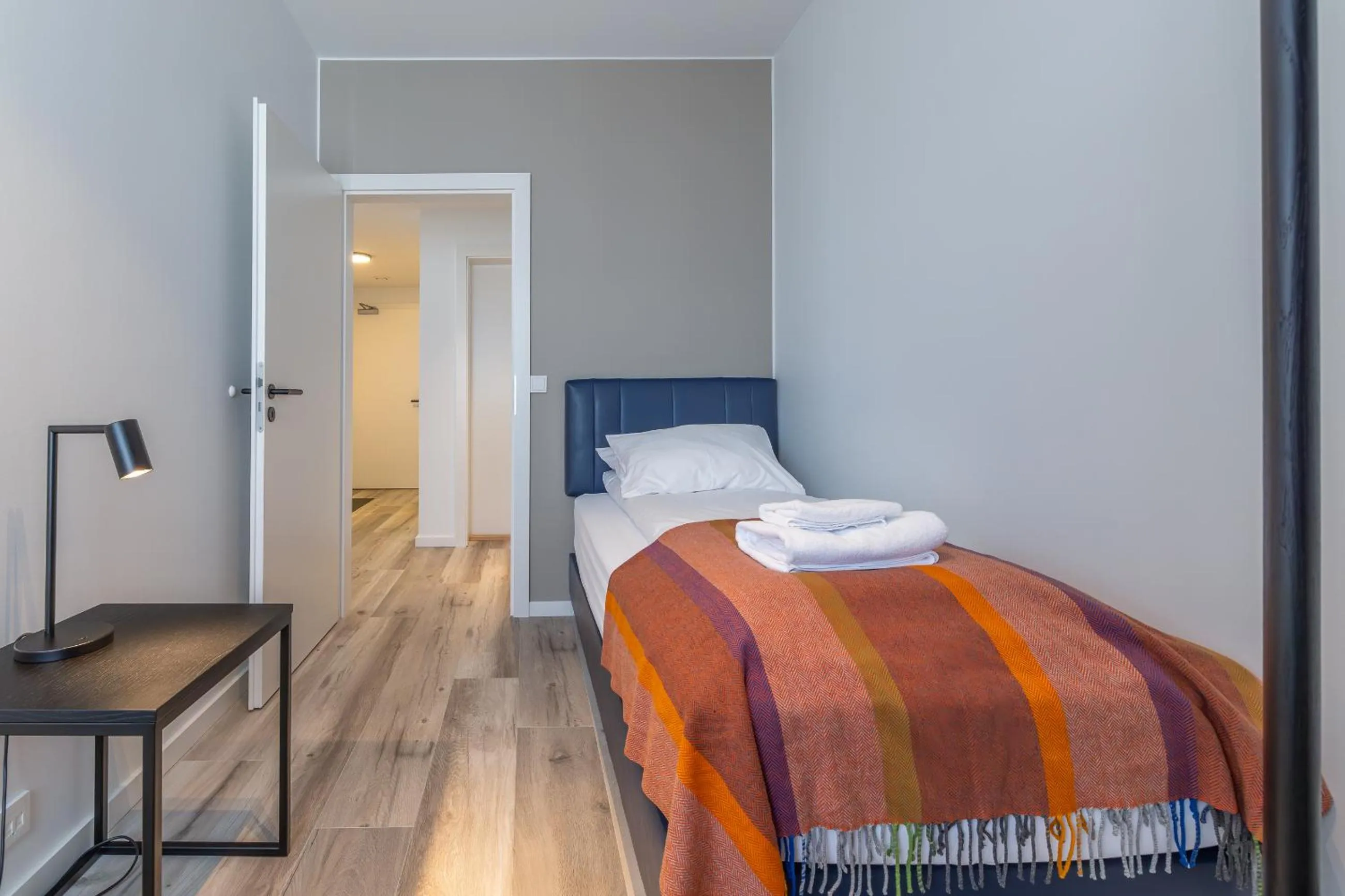 Bed in Hlemmur Suites