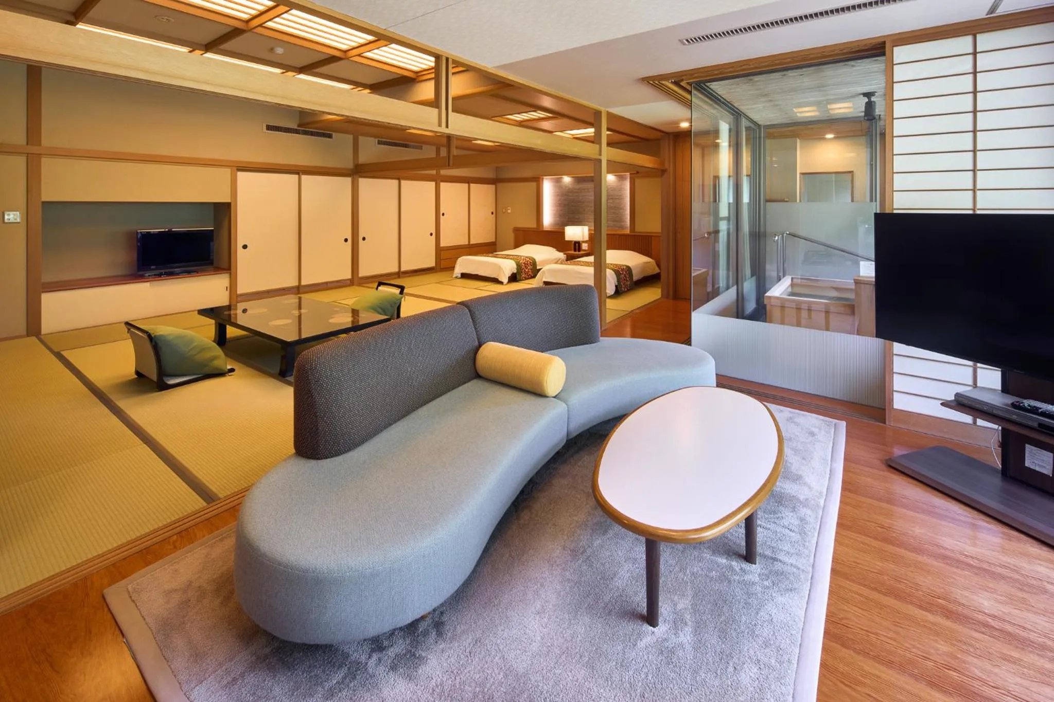 Bed in Shogawa Onsen Yumetsuzuri