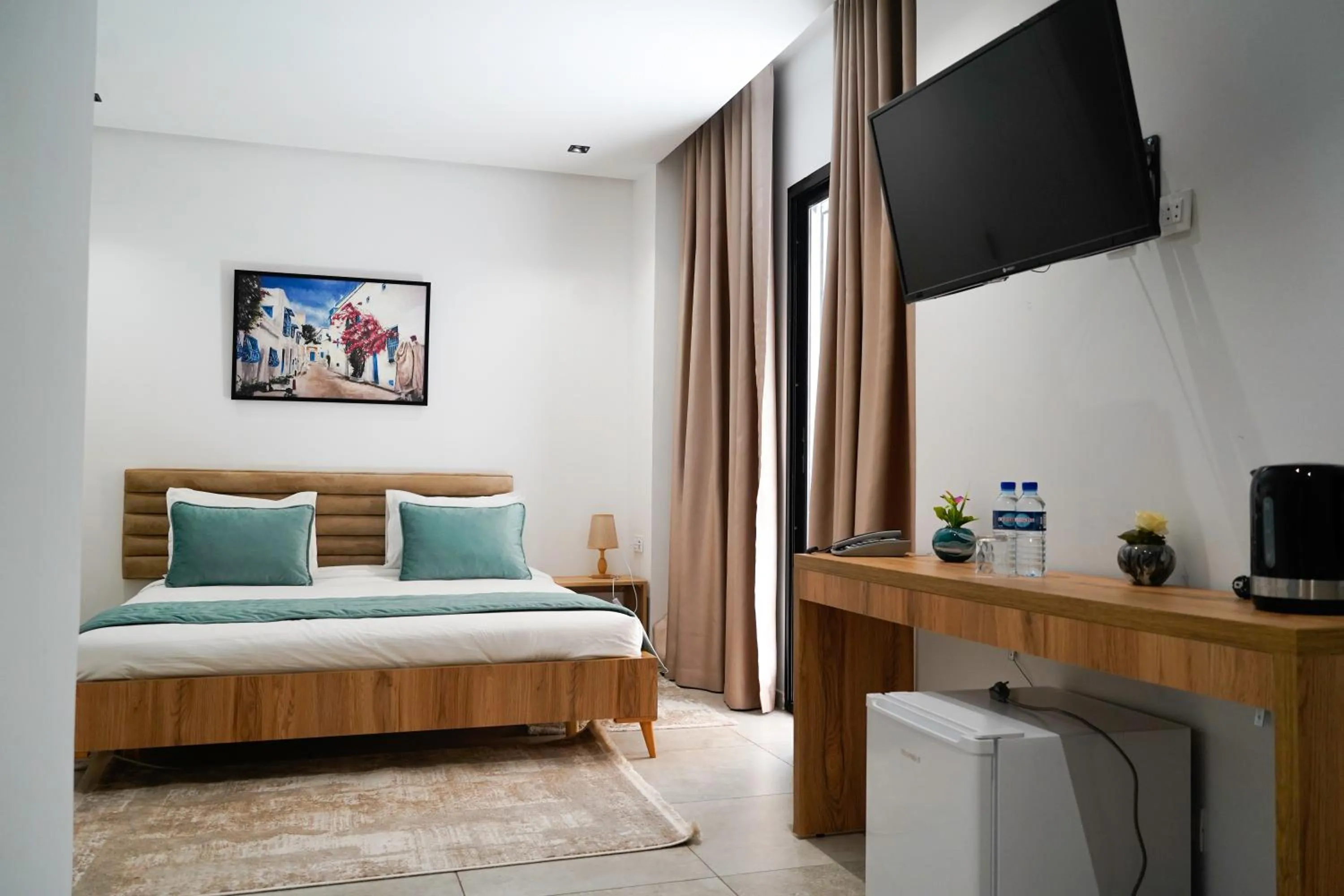 Bed in Hôtel Suisse Tunis