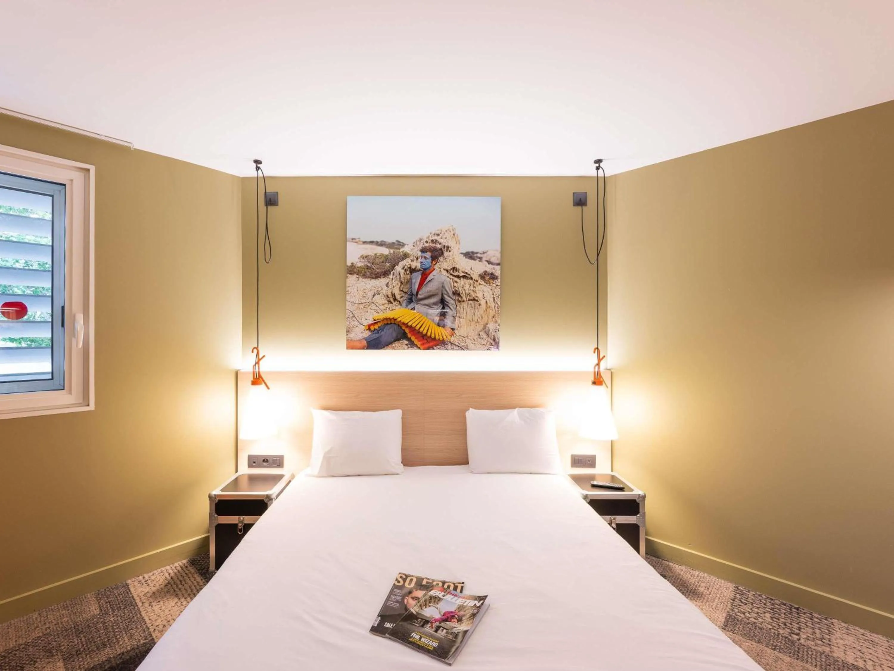 Bedroom, Bed in ibis Styles Lyon Centre Confluence