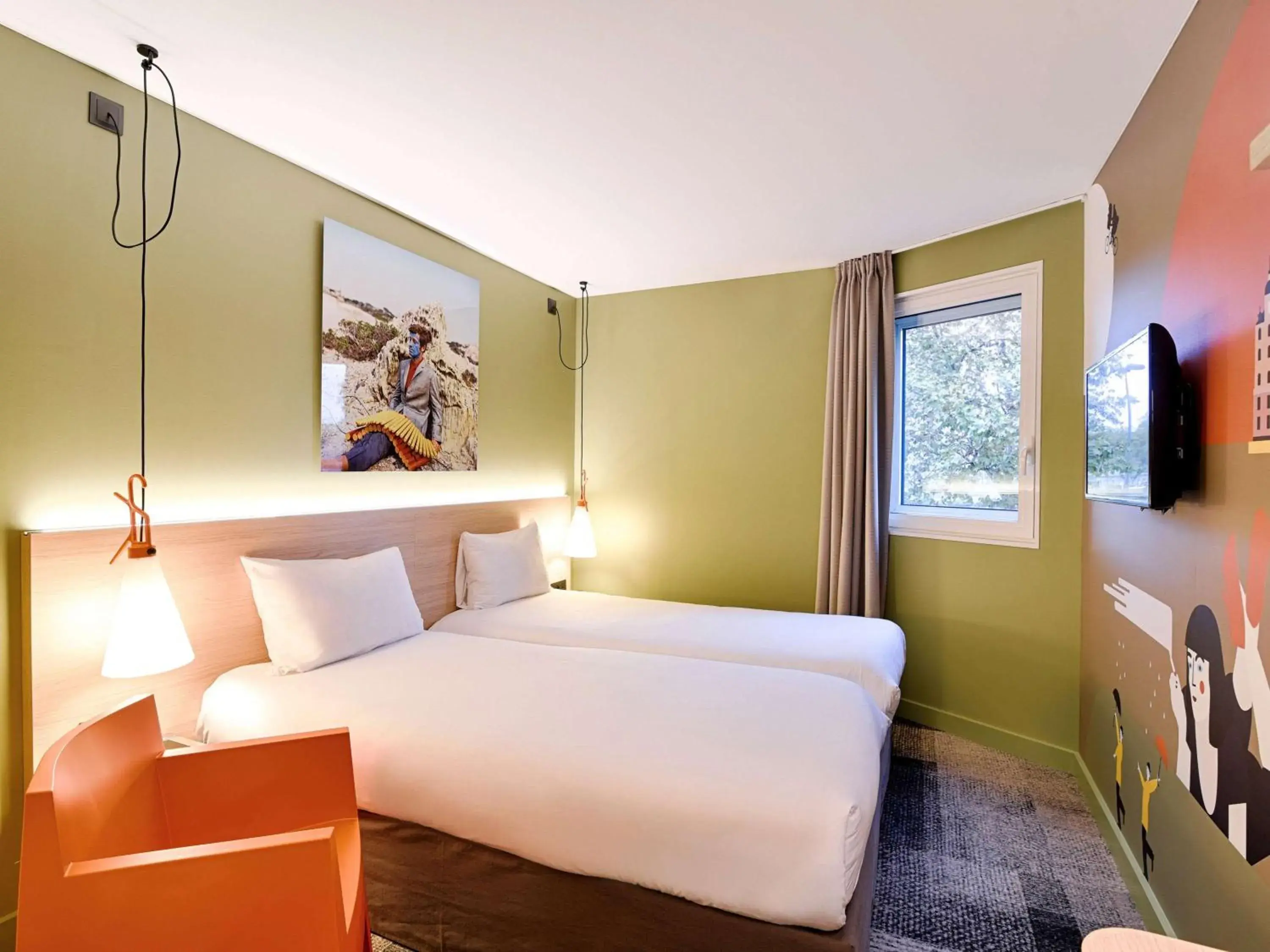 Bedroom, Bed in ibis Styles Lyon Centre Confluence Bedroom, Bed in ibis Styles Lyon Centre Confluence