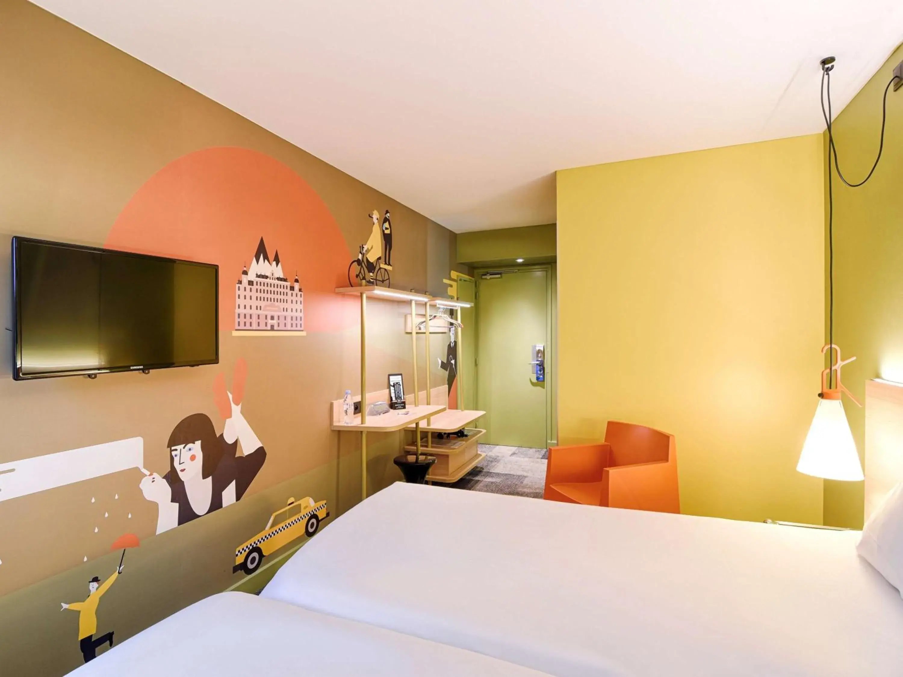 Bedroom, Bed in ibis Styles Lyon Centre Confluence Bedroom, Bed in ibis Styles Lyon Centre Confluence