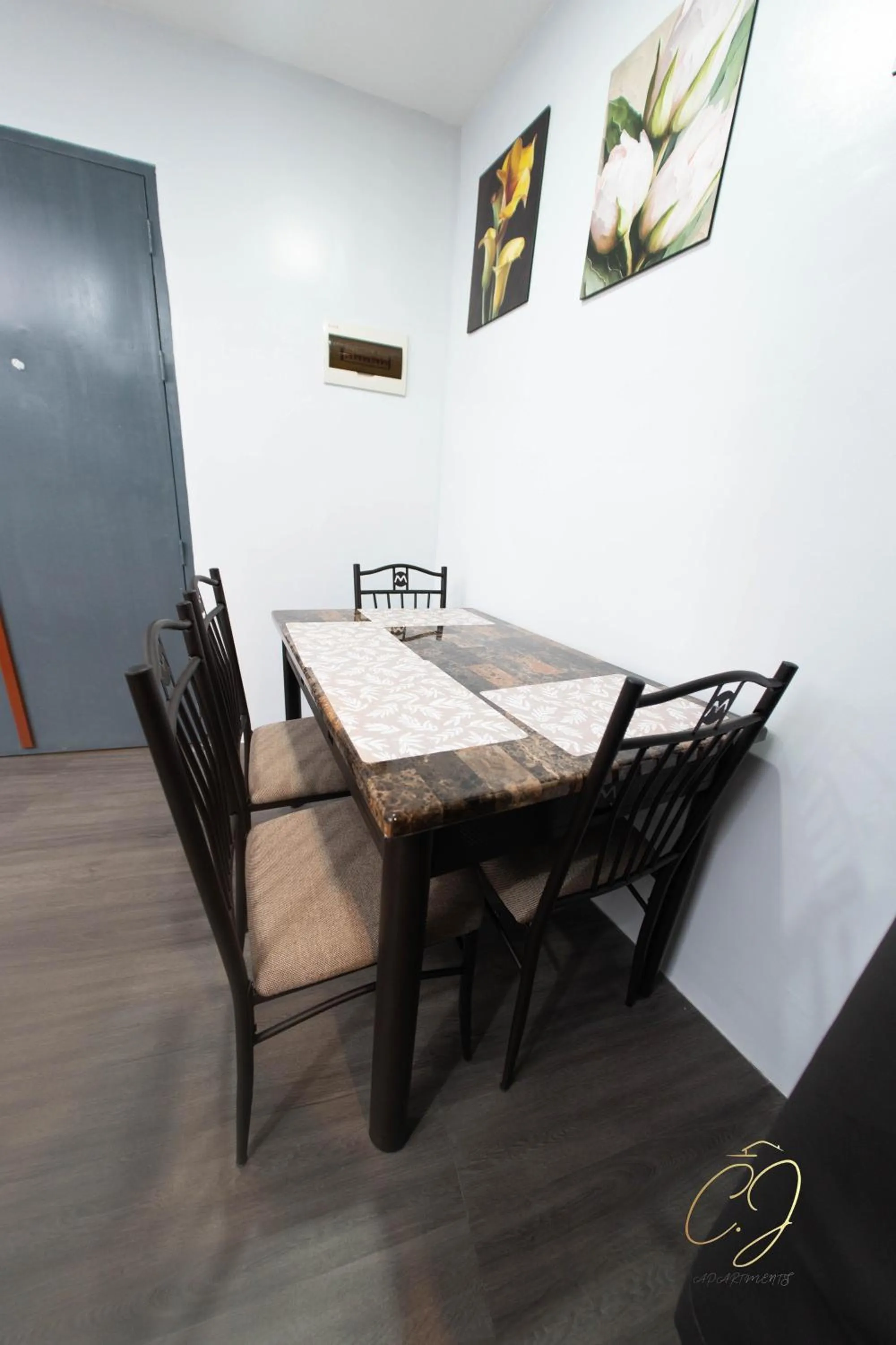 Dining area in CJ Apartments