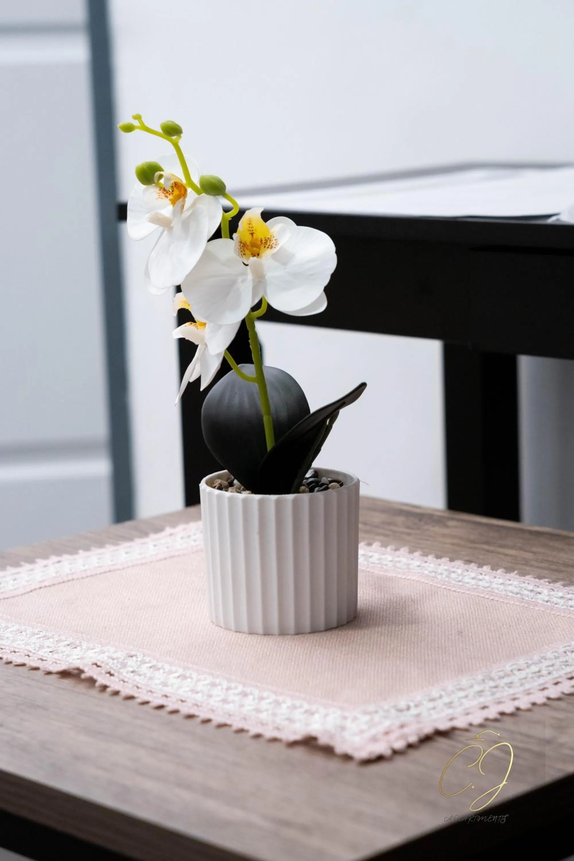 Decorative detail in CJ Apartments