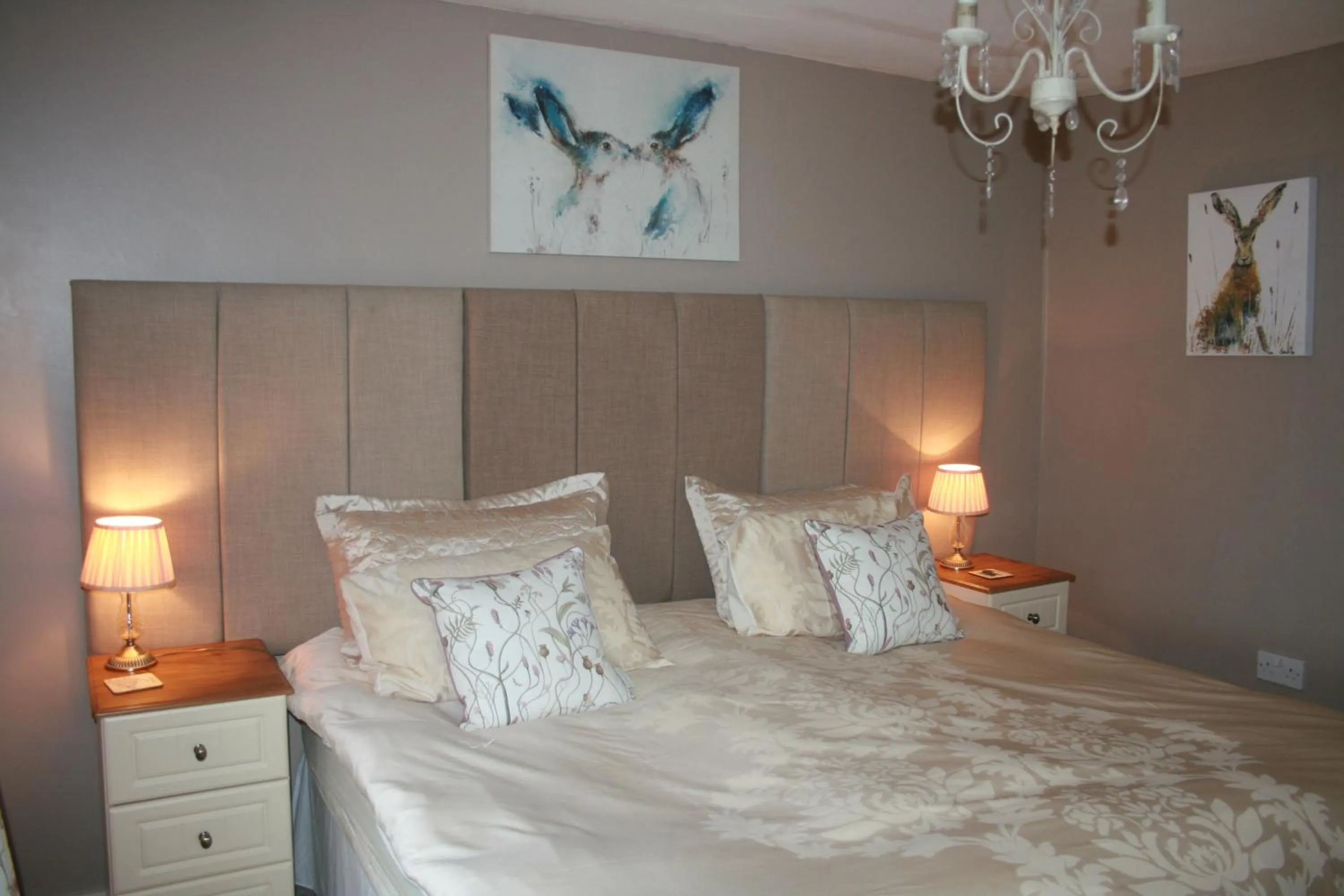 Bedroom, Bed in School House Cottage B&B and tea garden