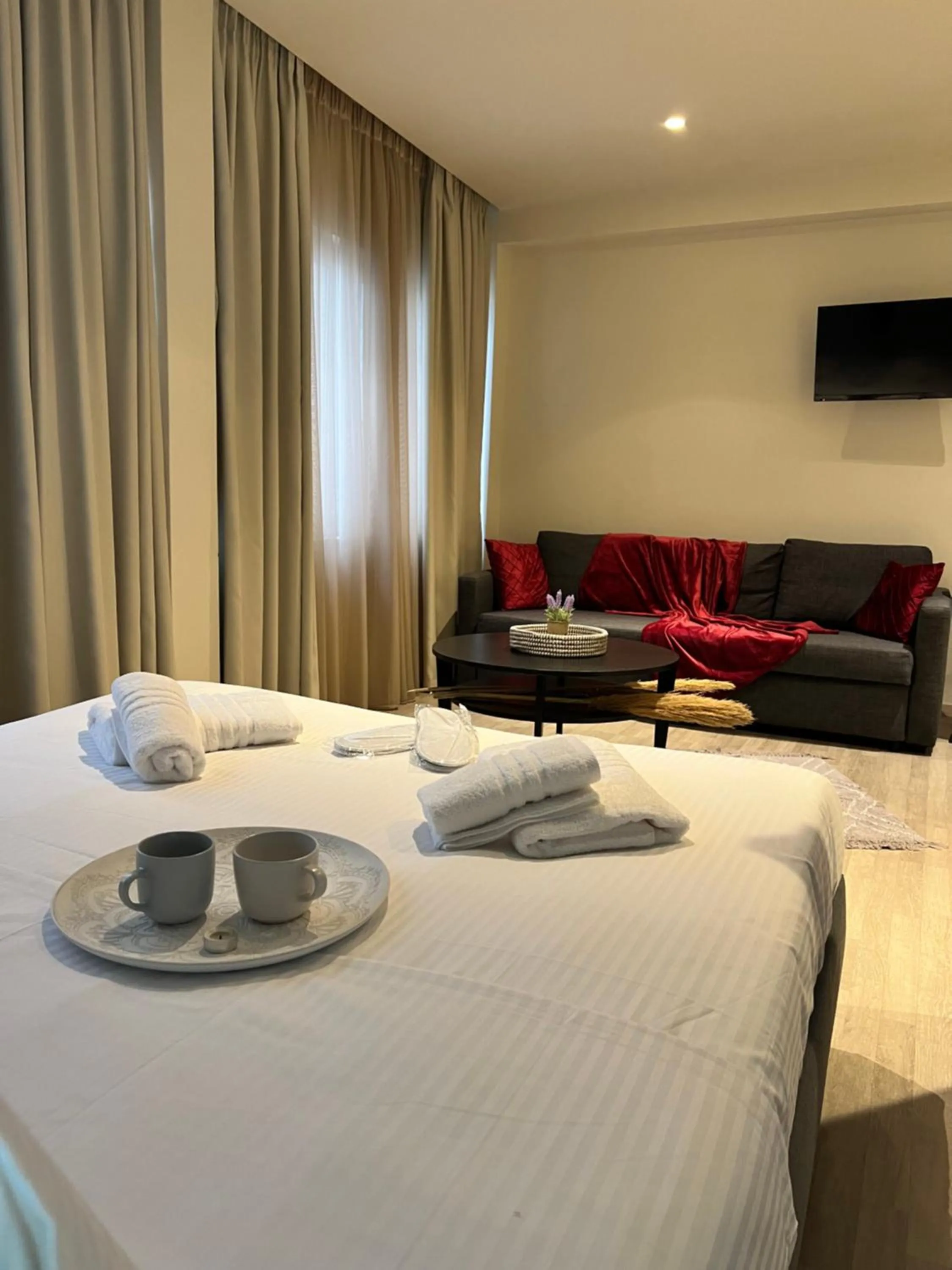 Bed in Athenian Retreat Penthouses