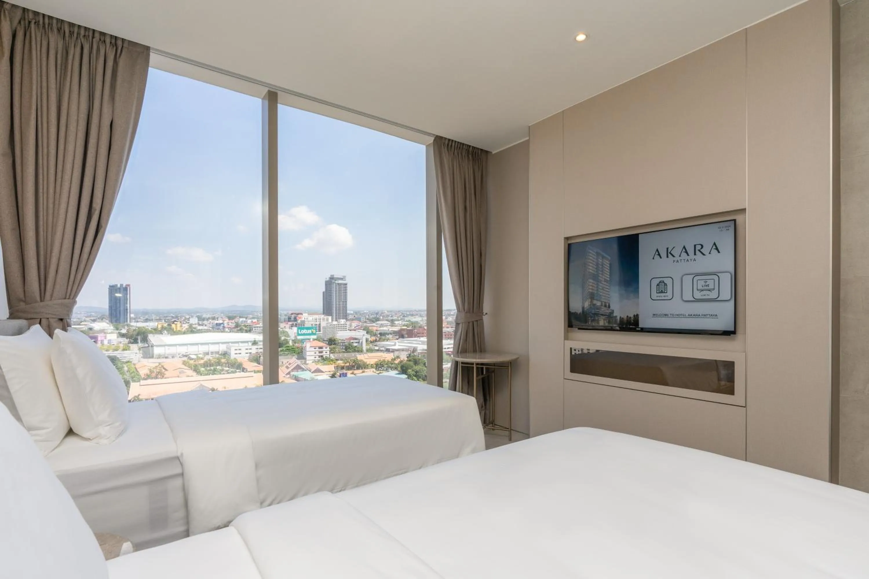 Bed in Akara Hotel Pattaya