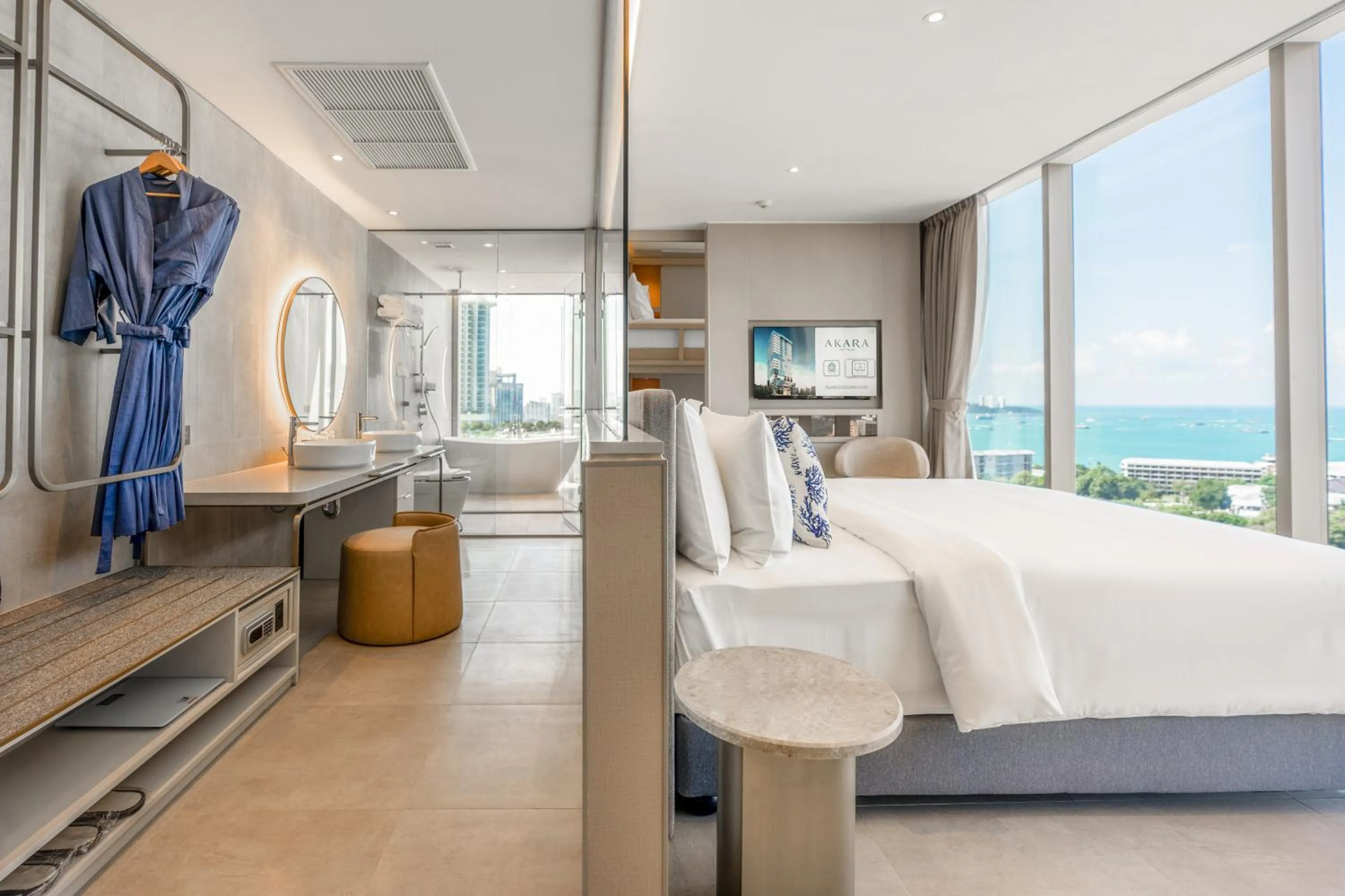 View (from property/room), Bed in Akara Hotel Pattaya