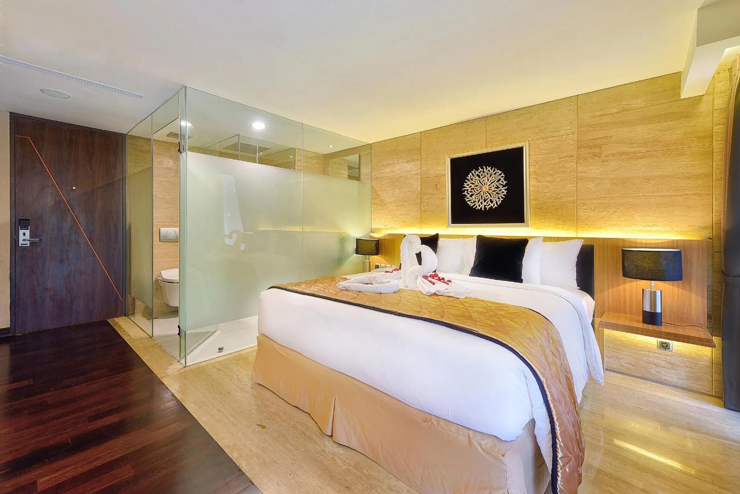 Bed in de Vins Sky Hotel Seminyak