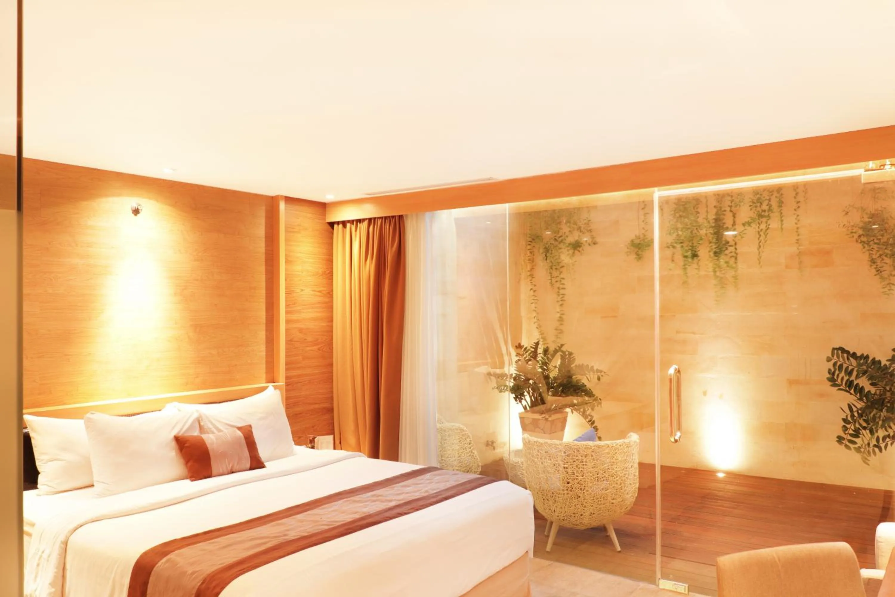 Bed in de Vins Sky Hotel Seminyak