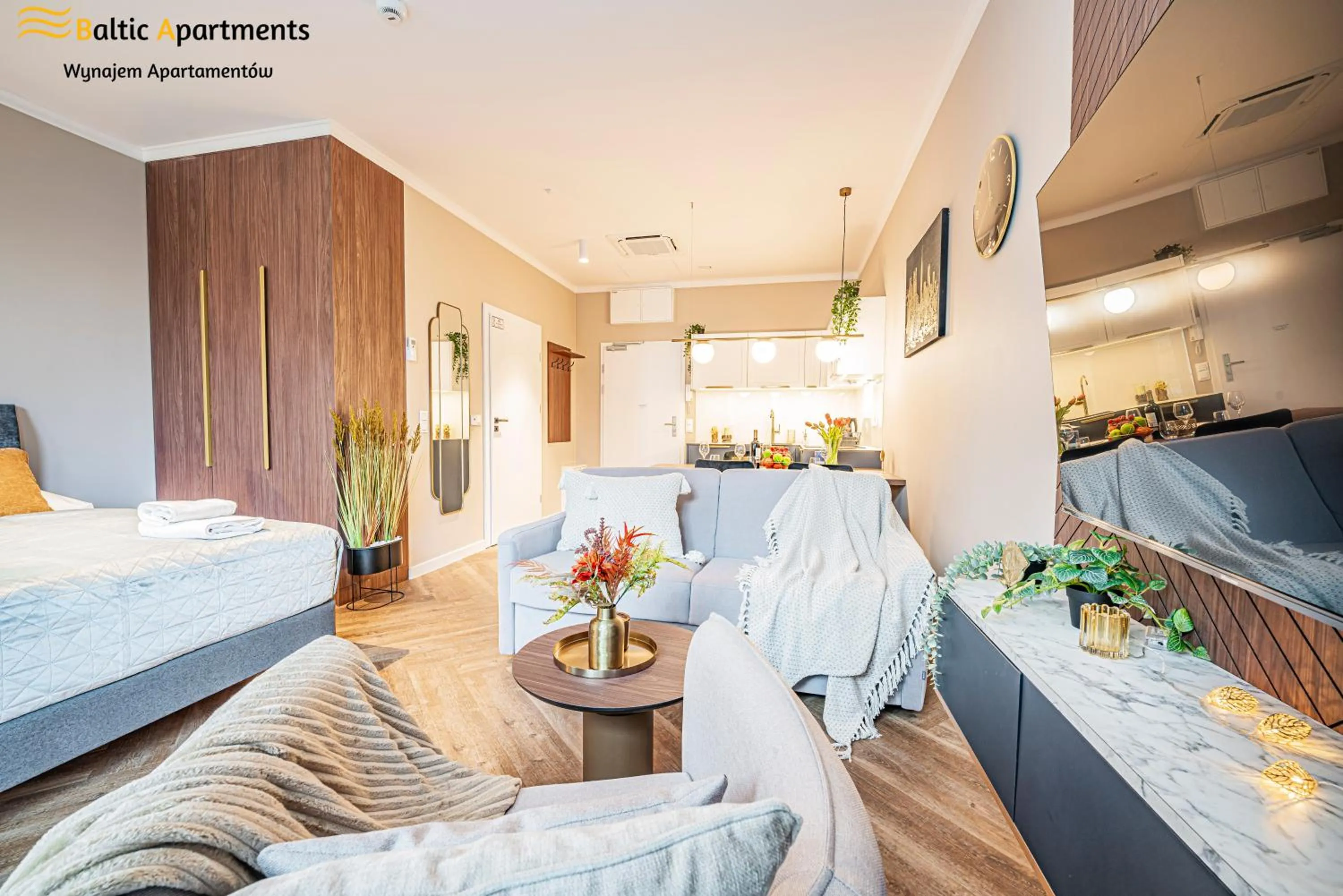 Bed in Seaside Garden Apartments & Wellness by Baltic Apartments