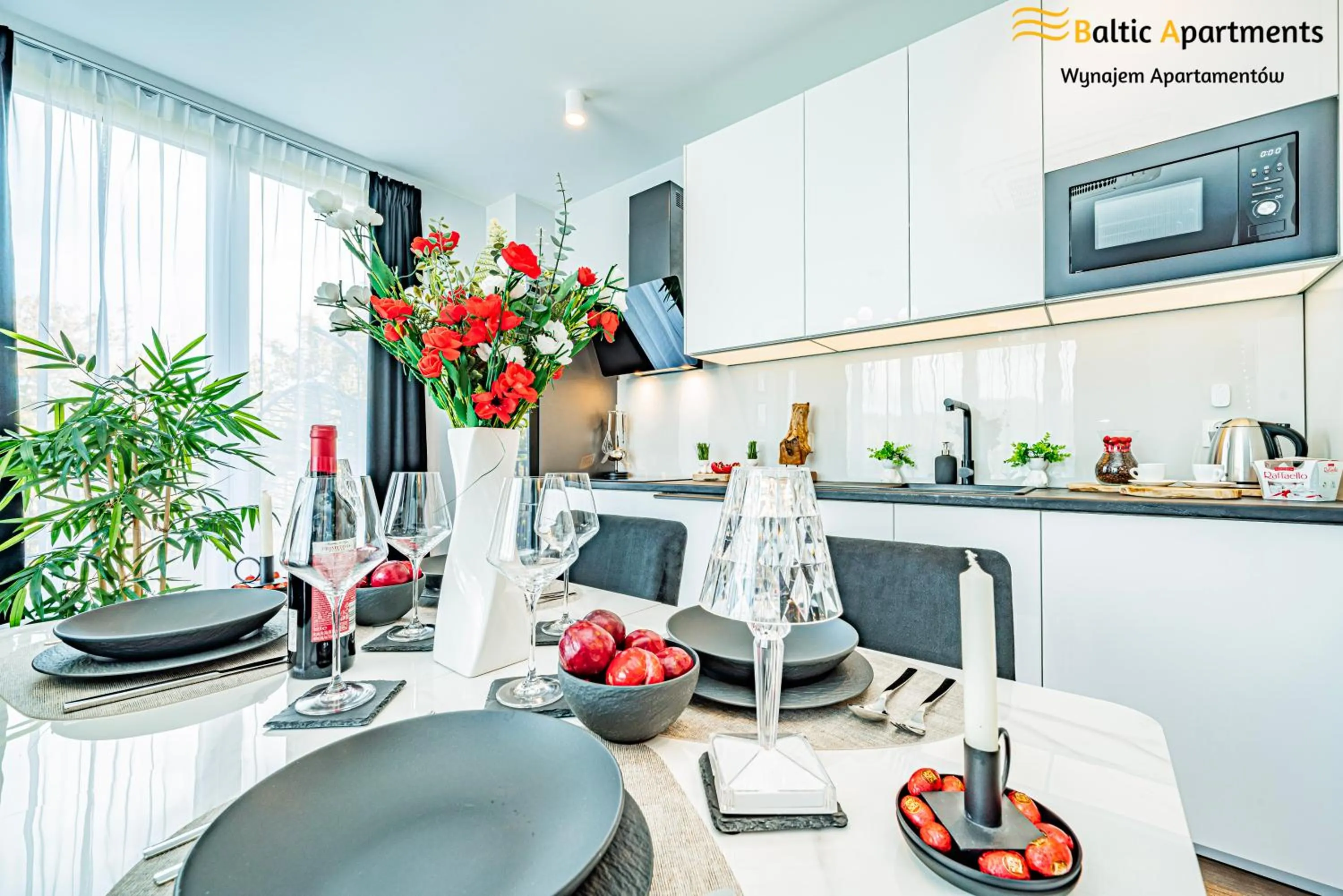 Kitchen or kitchenette in Seaside Garden Apartments & Wellness by Baltic Apartments