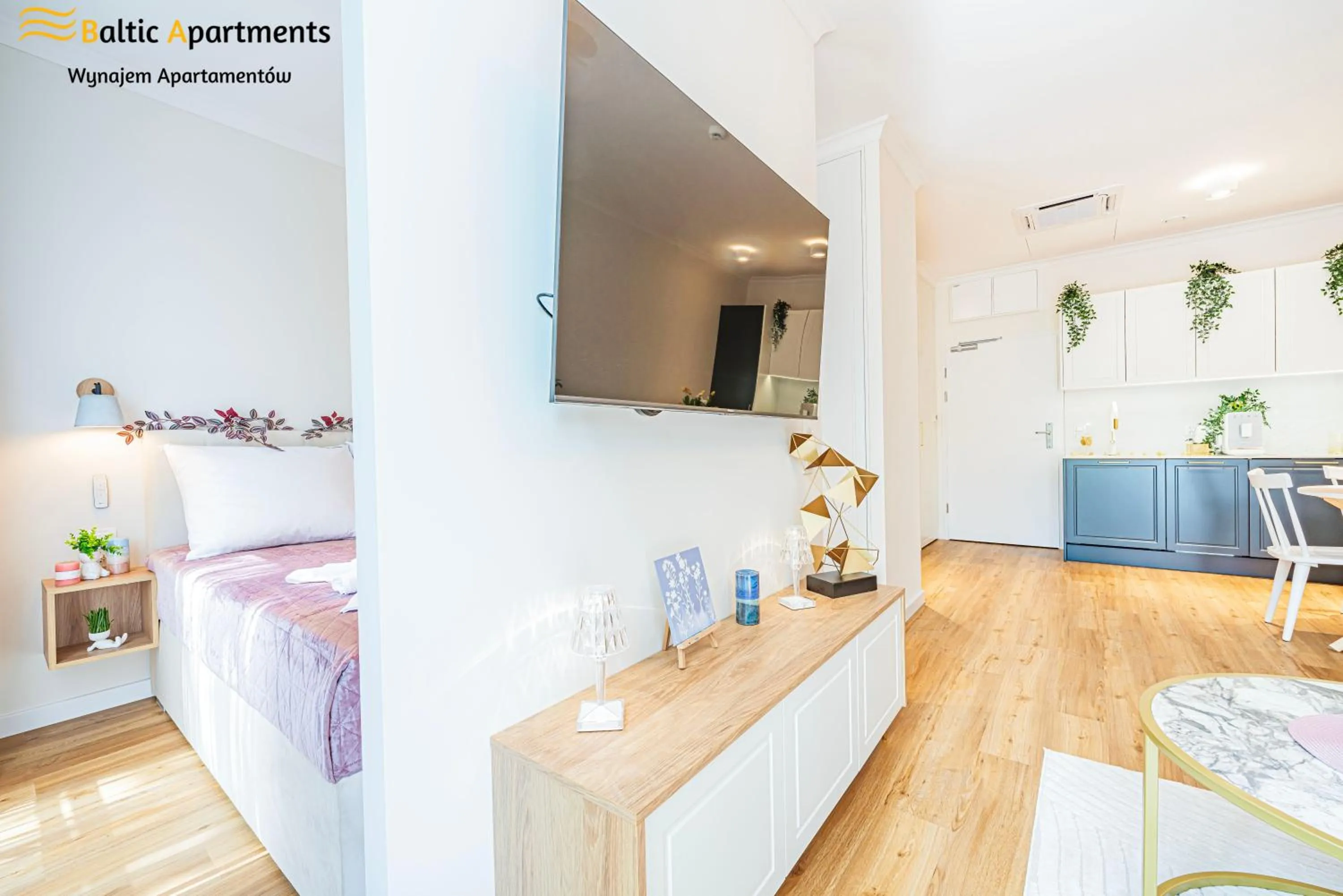 Bed in Seaside Garden Apartments & Wellness by Baltic Apartments