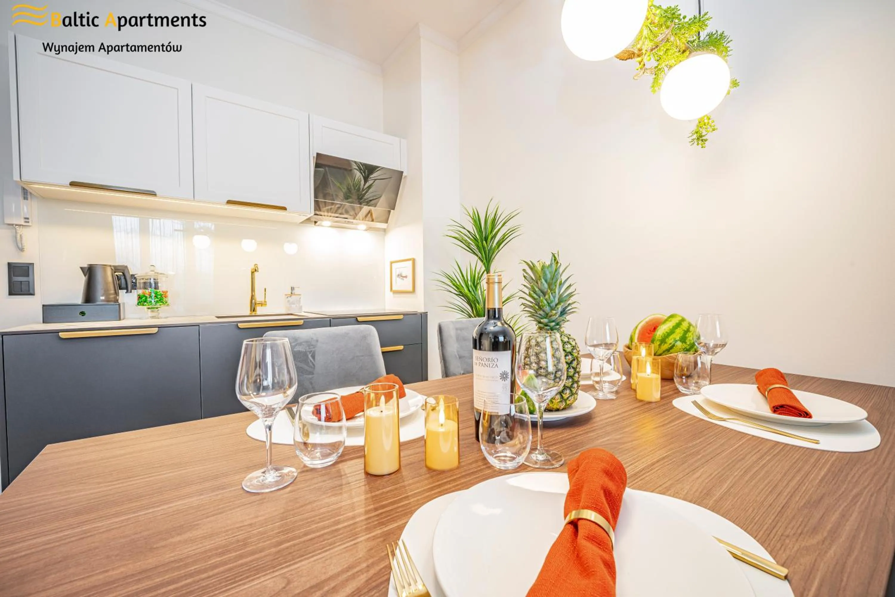 Kitchen or kitchenette in Seaside Garden Apartments & Wellness by Baltic Apartments