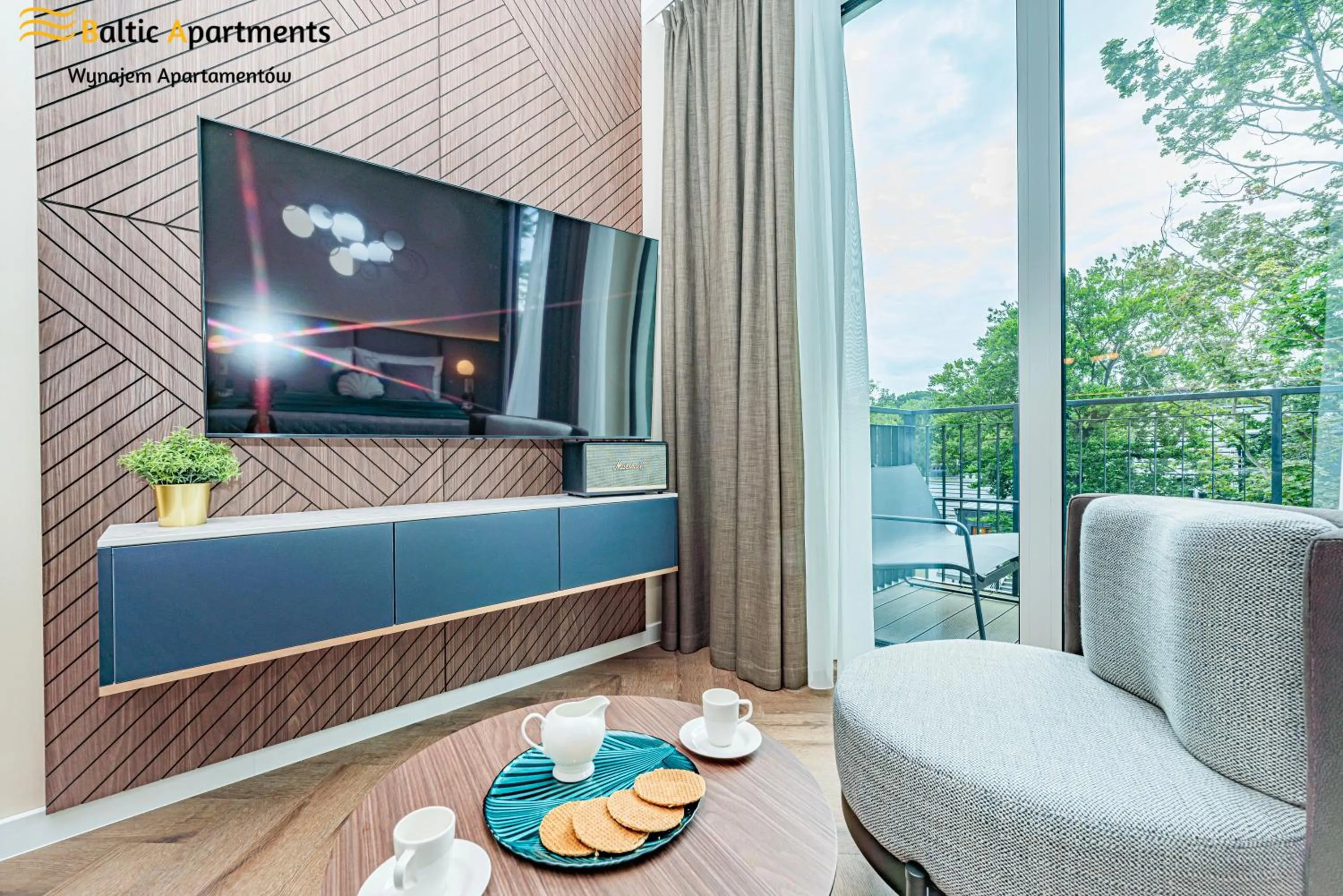 TV and multimedia in Seaside Garden Apartments & Wellness by Baltic Apartments