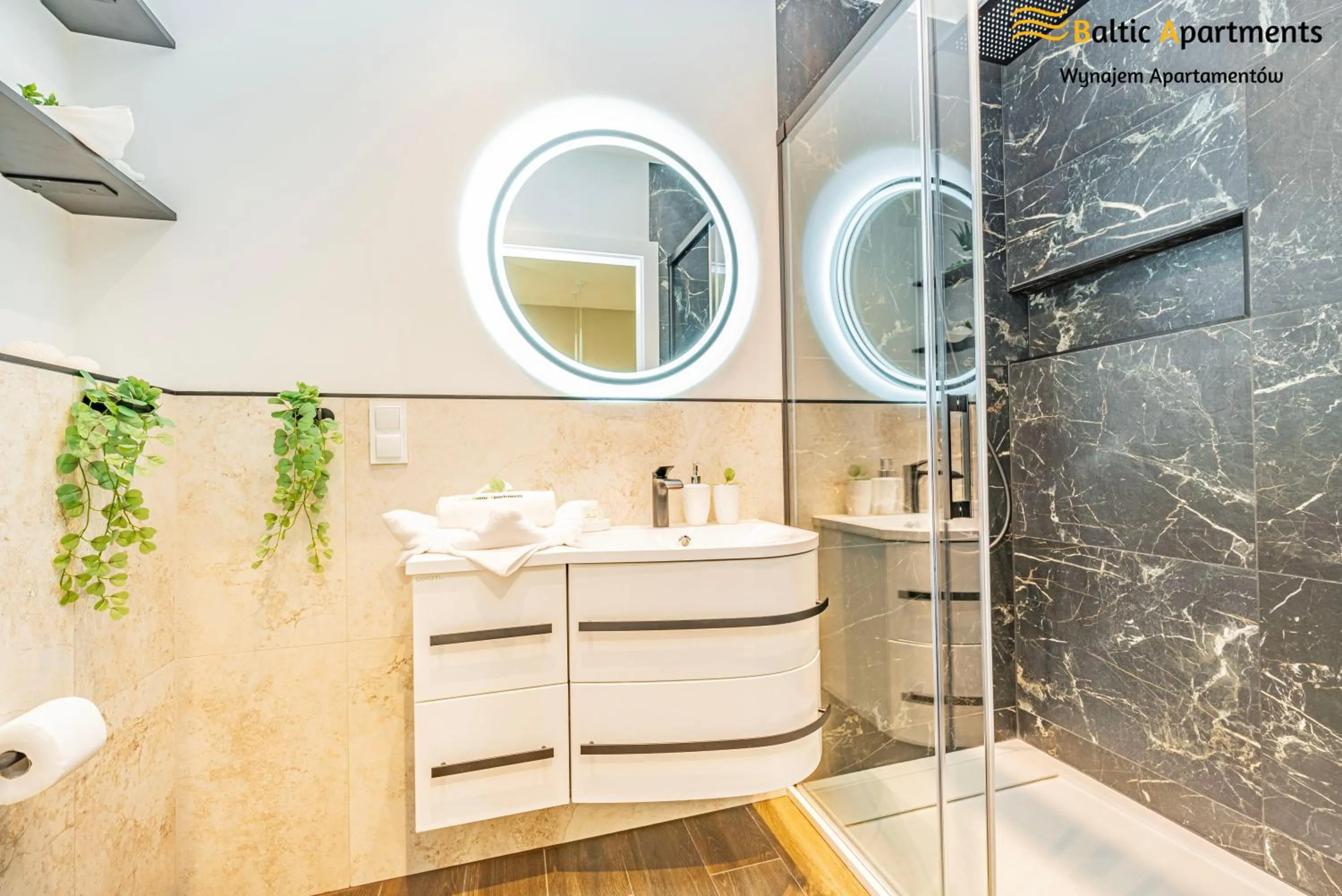 Shower in Seaside Garden Apartments & Wellness by Baltic Apartments