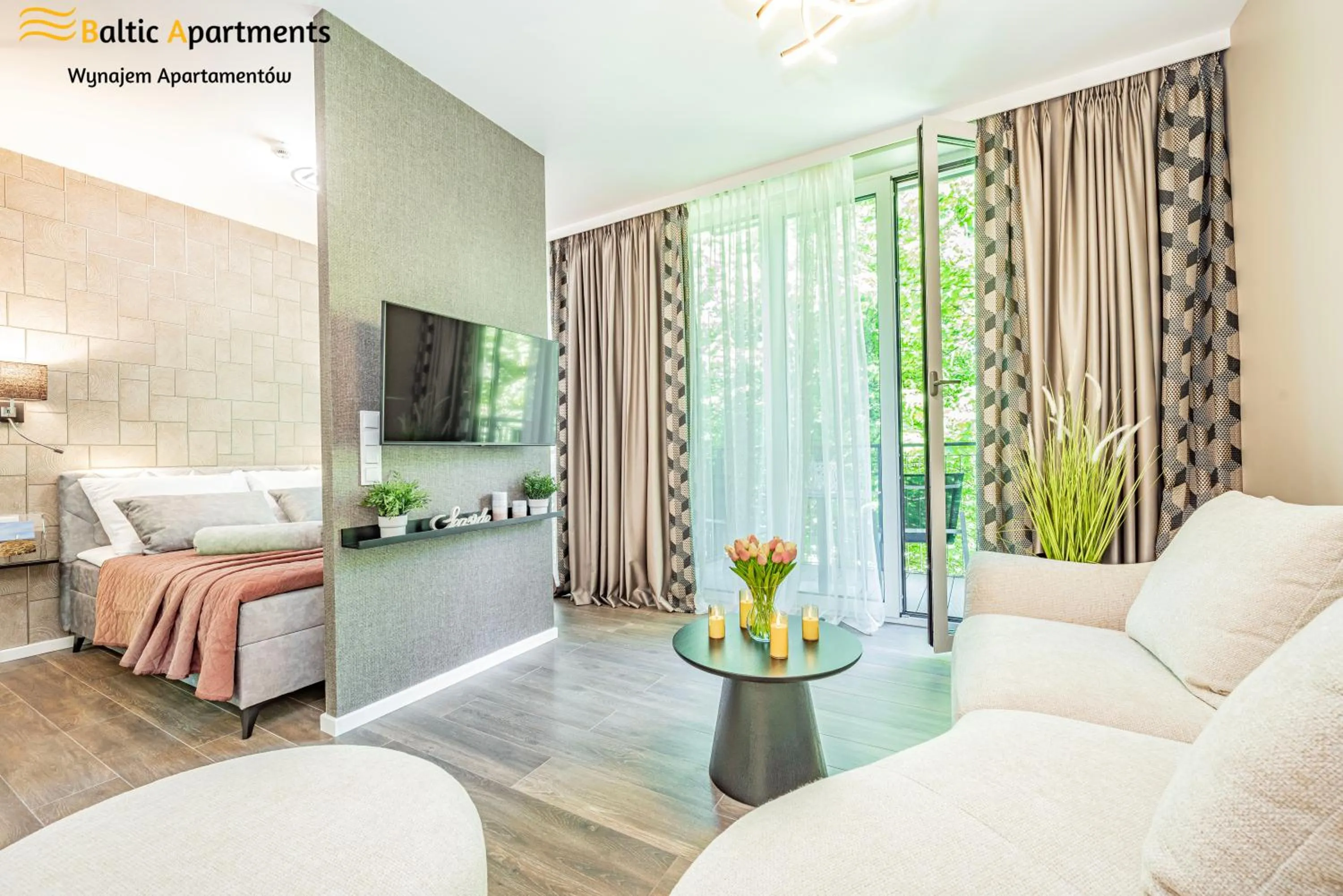 Bed in Seaside Garden Apartments & Wellness by Baltic Apartments