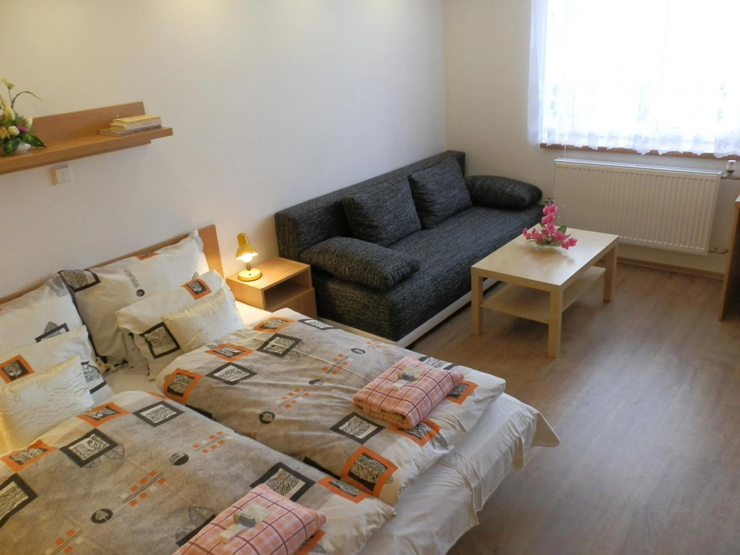 Seating area, Bed in Hotel Gól Prostějov