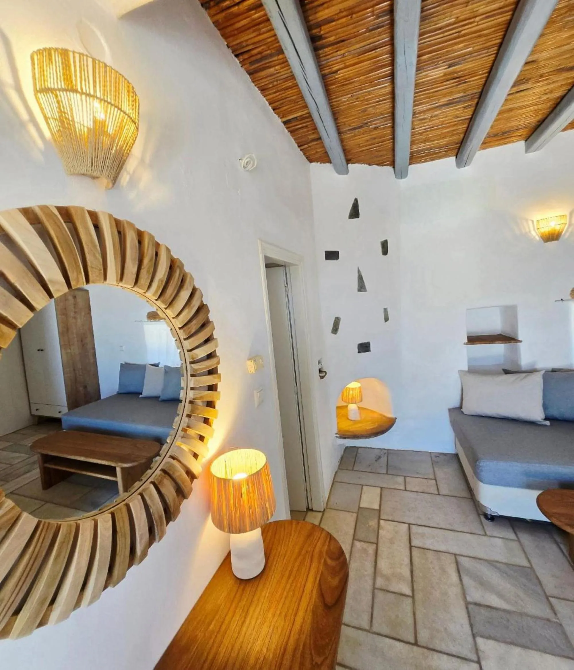 Bedroom in Paros Afrodite Luxury Villas