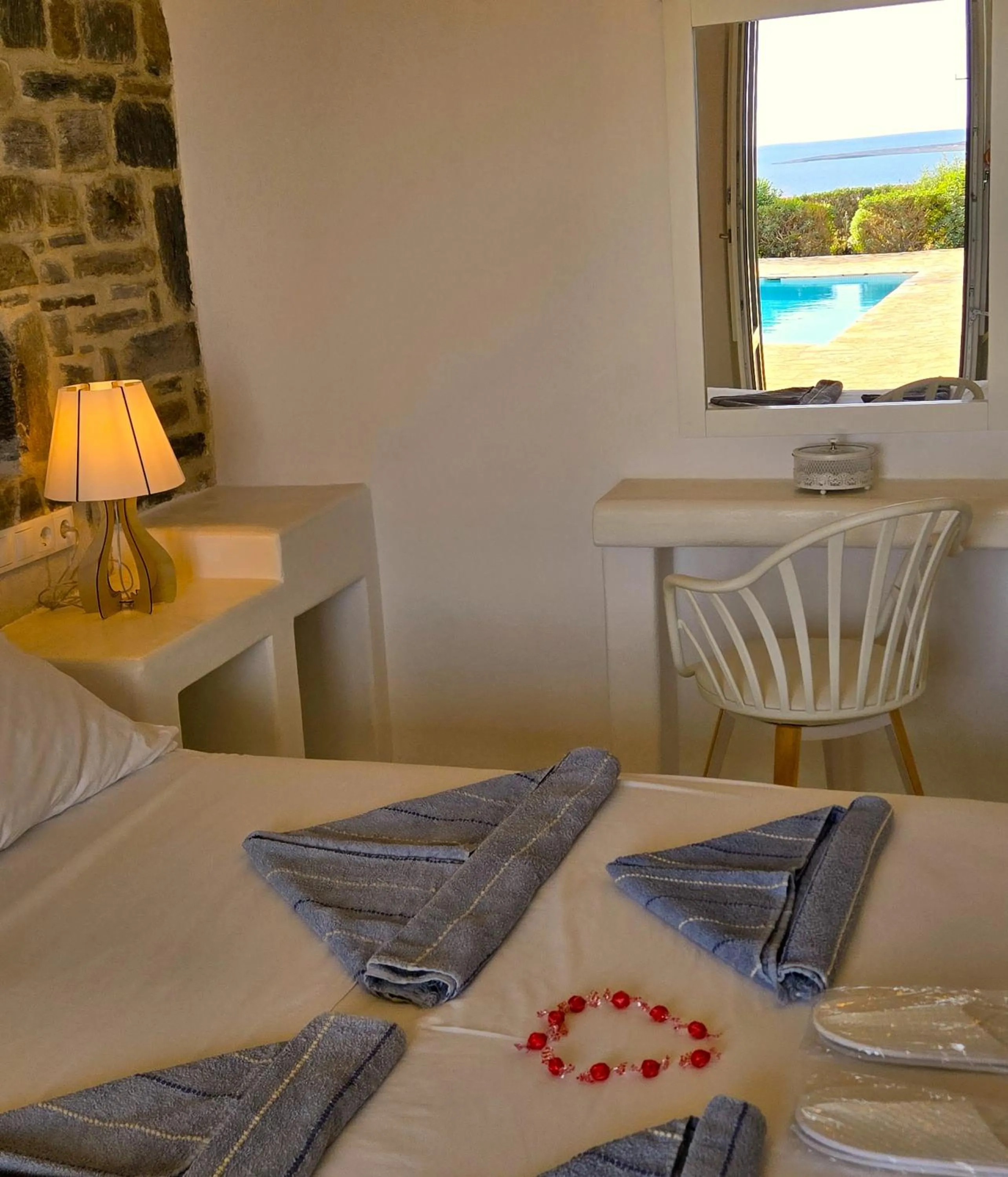 Property building, Bed in Paros Afrodite Luxury Villas