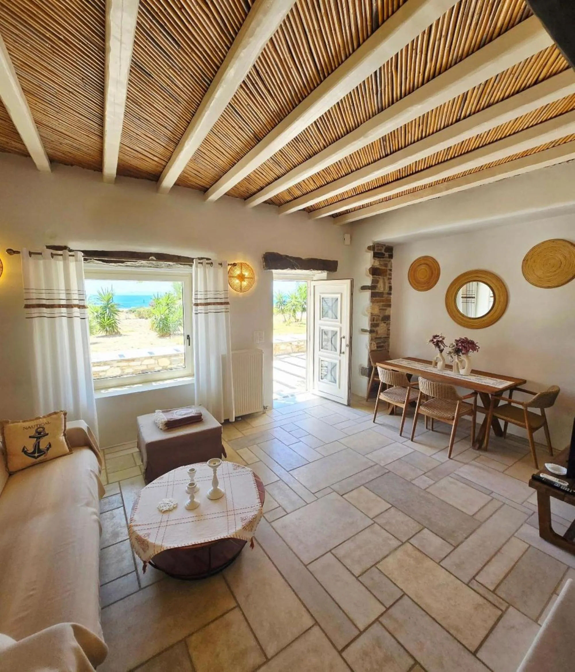 Living room in Paros Afrodite Luxury Villas