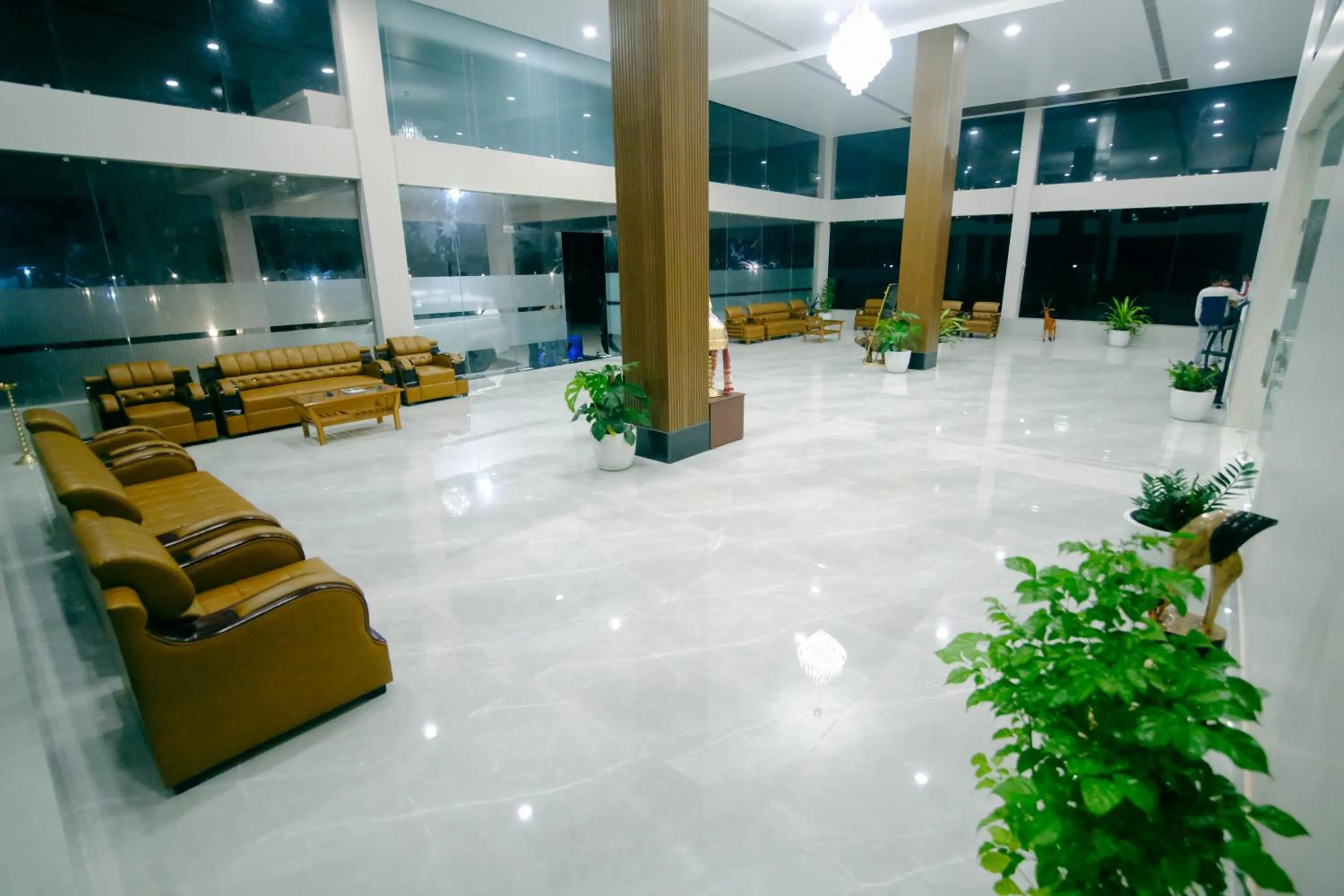 Seating area in Finn's Weaver Resort, Kaziranga