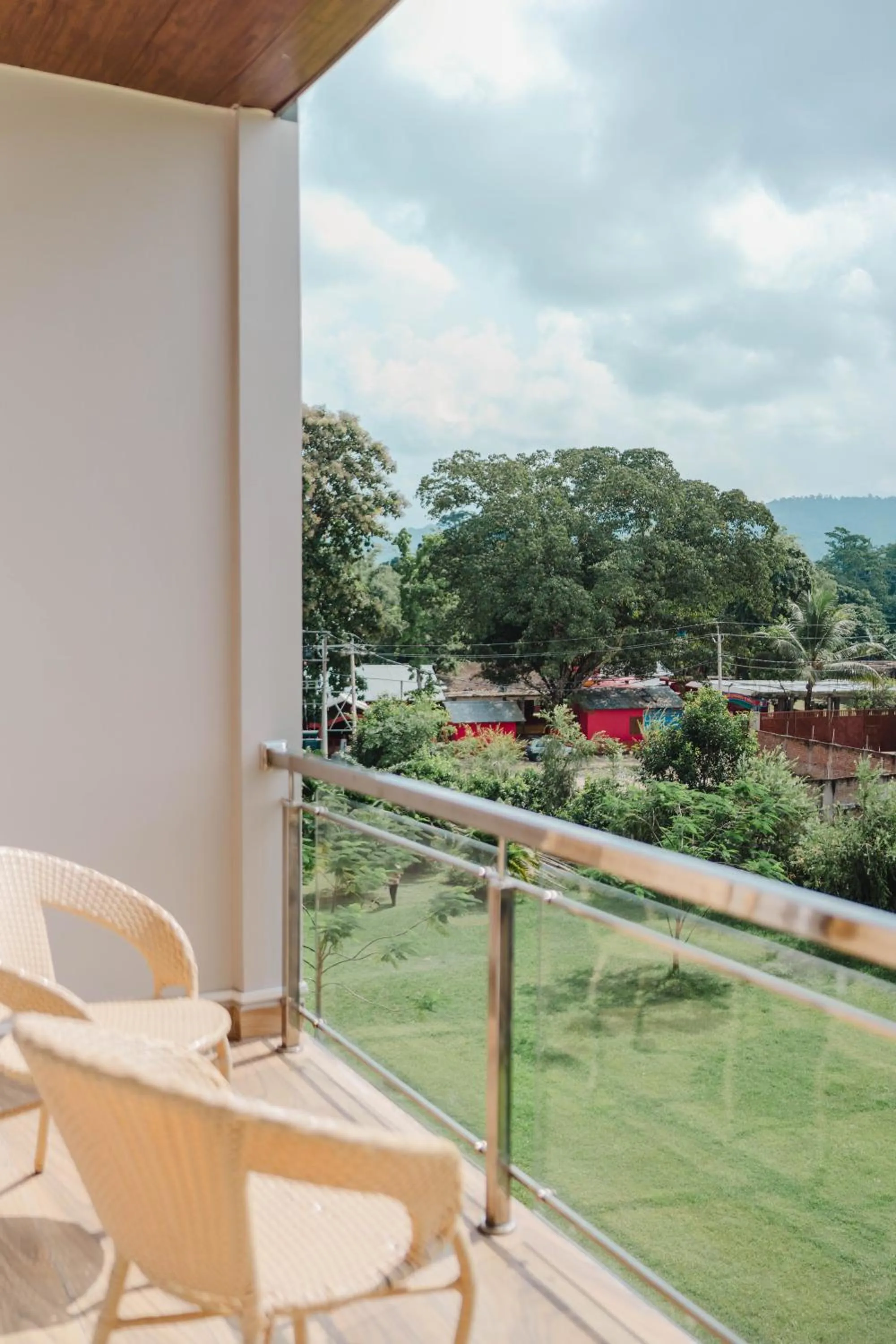 Seating area in Finn's Weaver Resort, Kaziranga