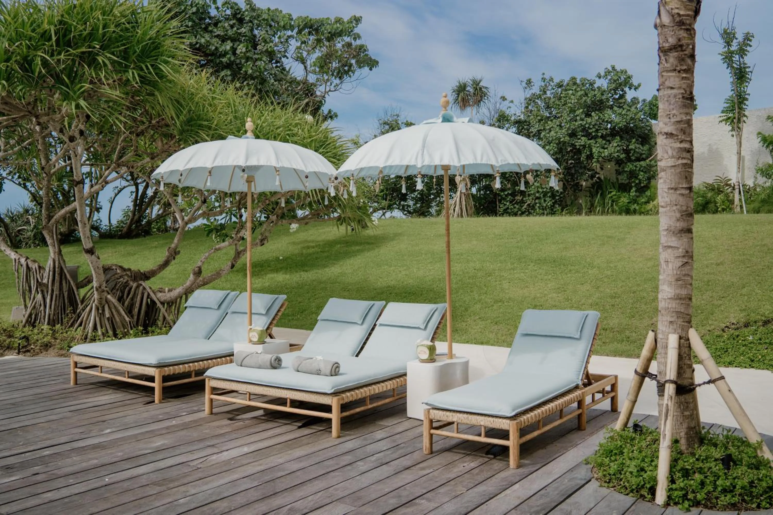 Garden view in Oshom Bali at Nuanu Creative City