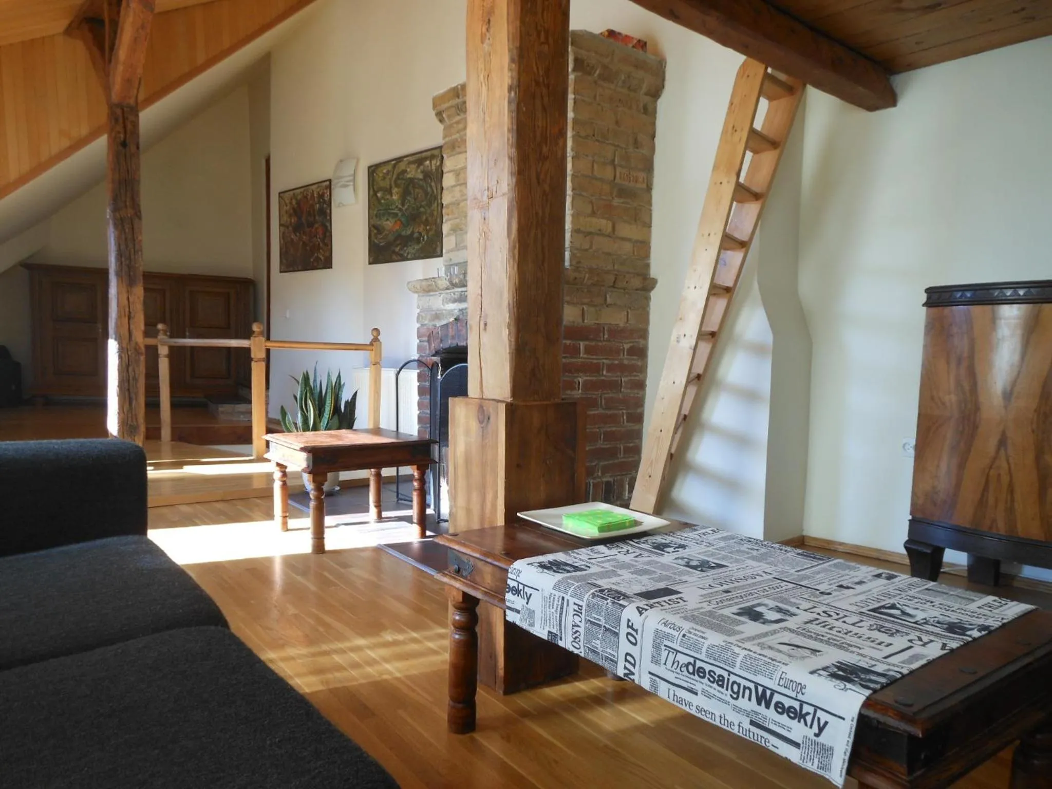 Living room in Daukanto Apartments