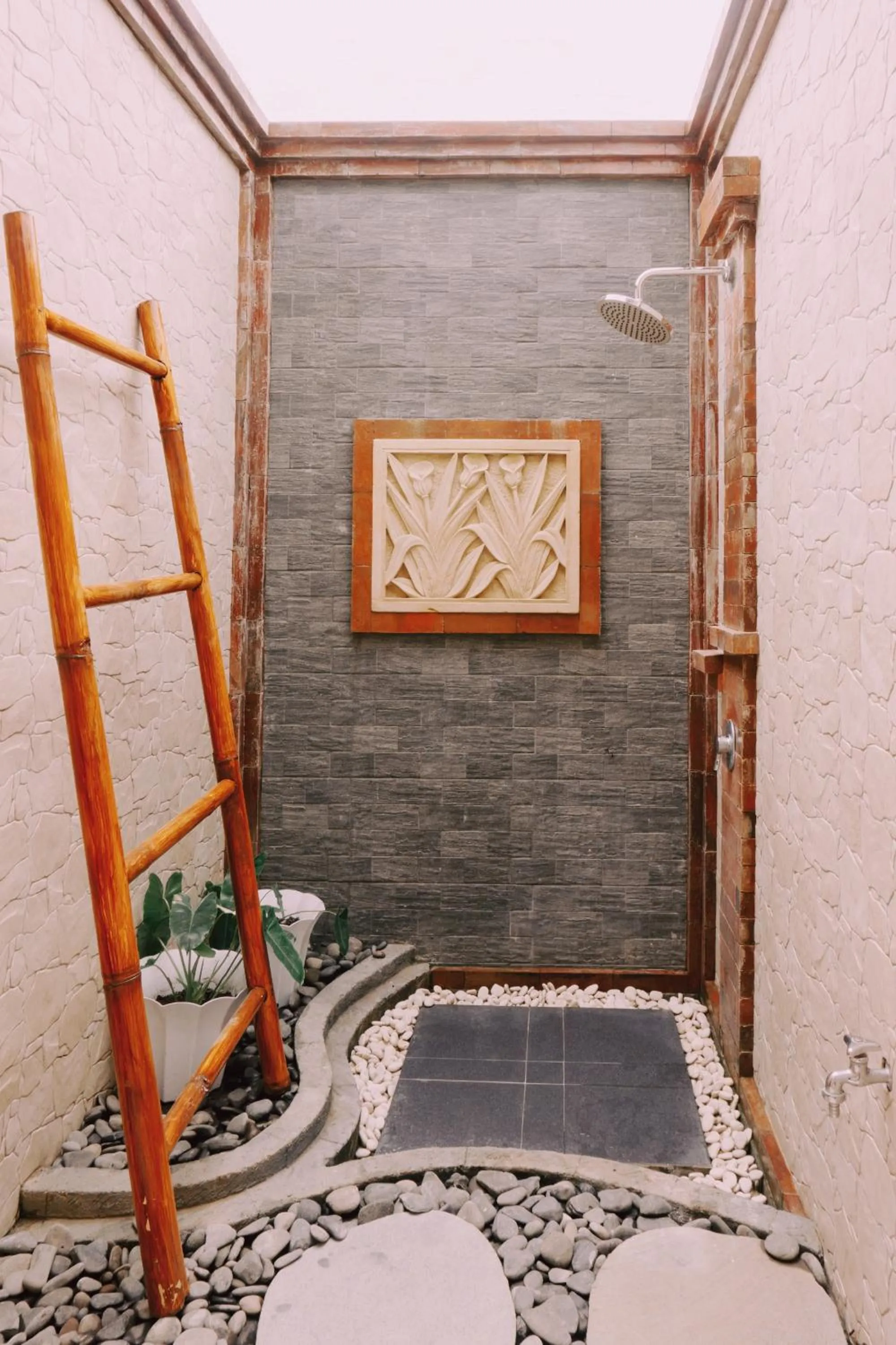 Shower in Camaradvipa Retreat Munduk