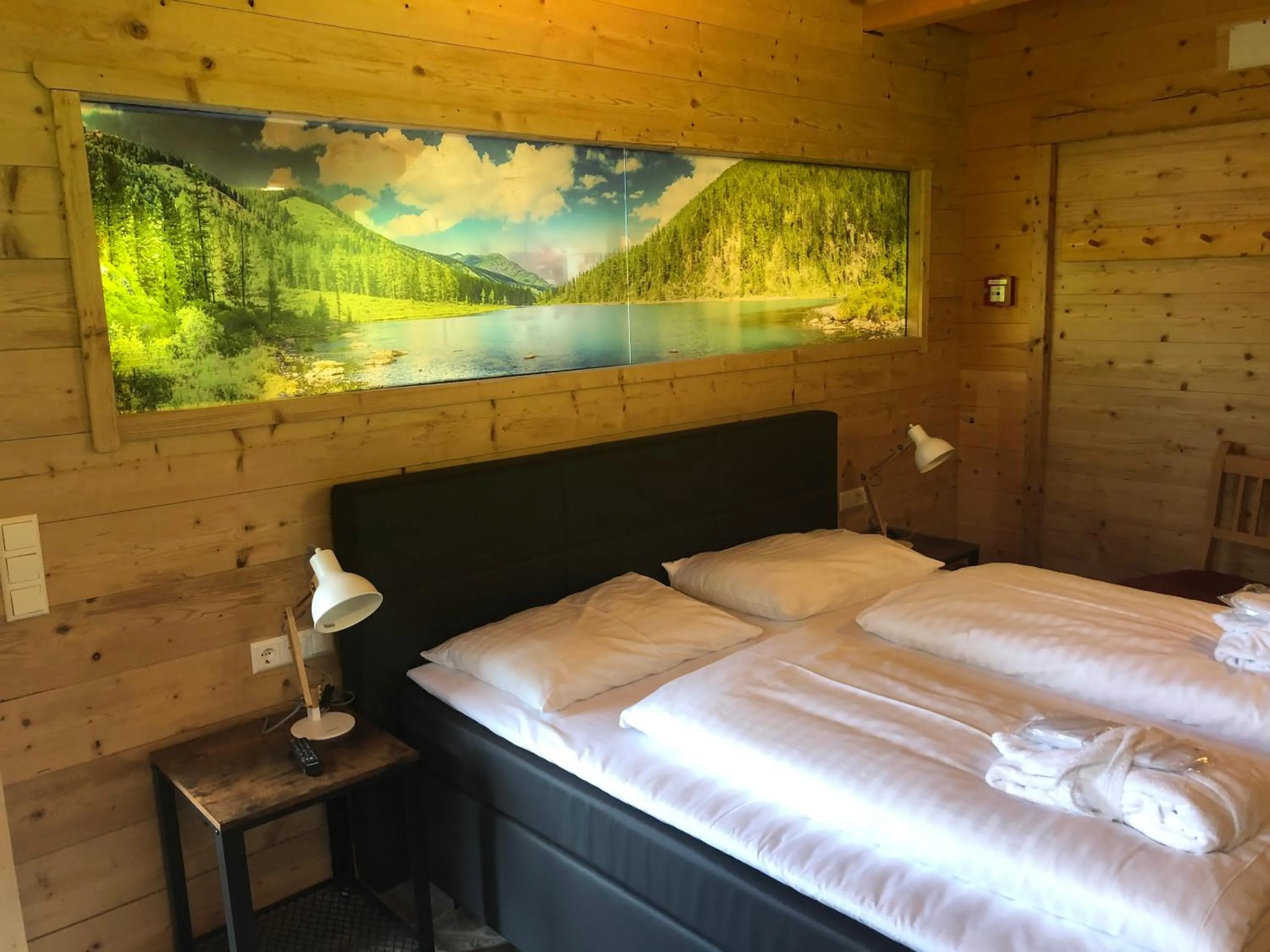 Bedroom, Bed in Bergdorf Riesner