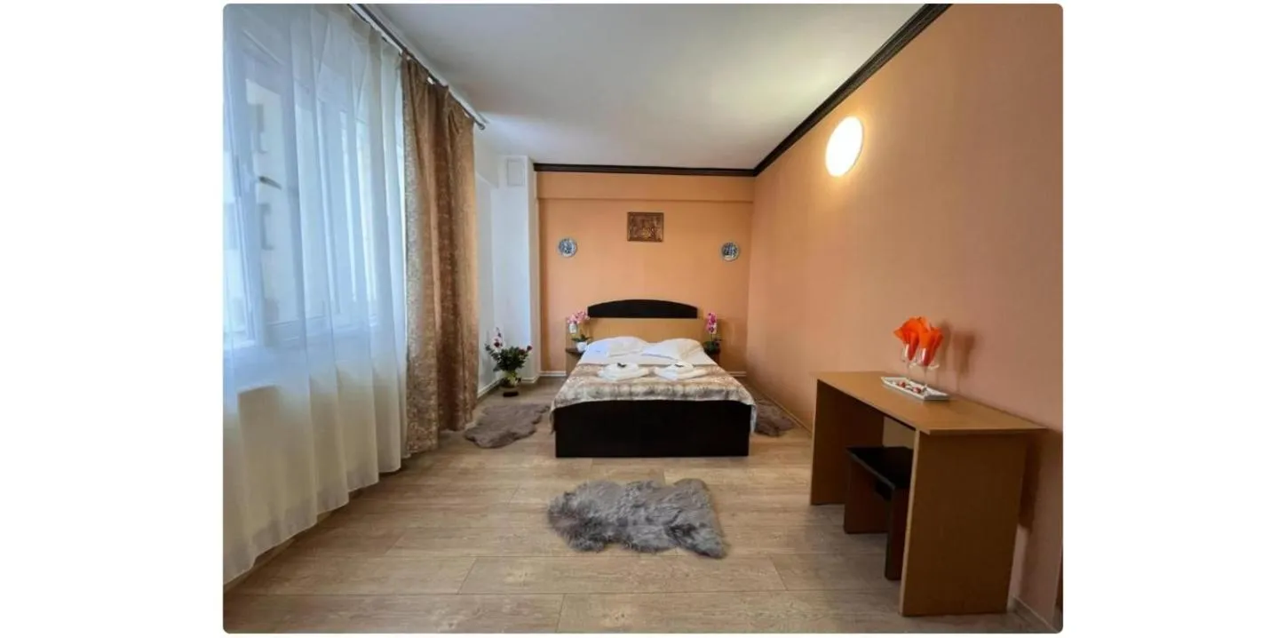 Bed in Pensiunea Nys