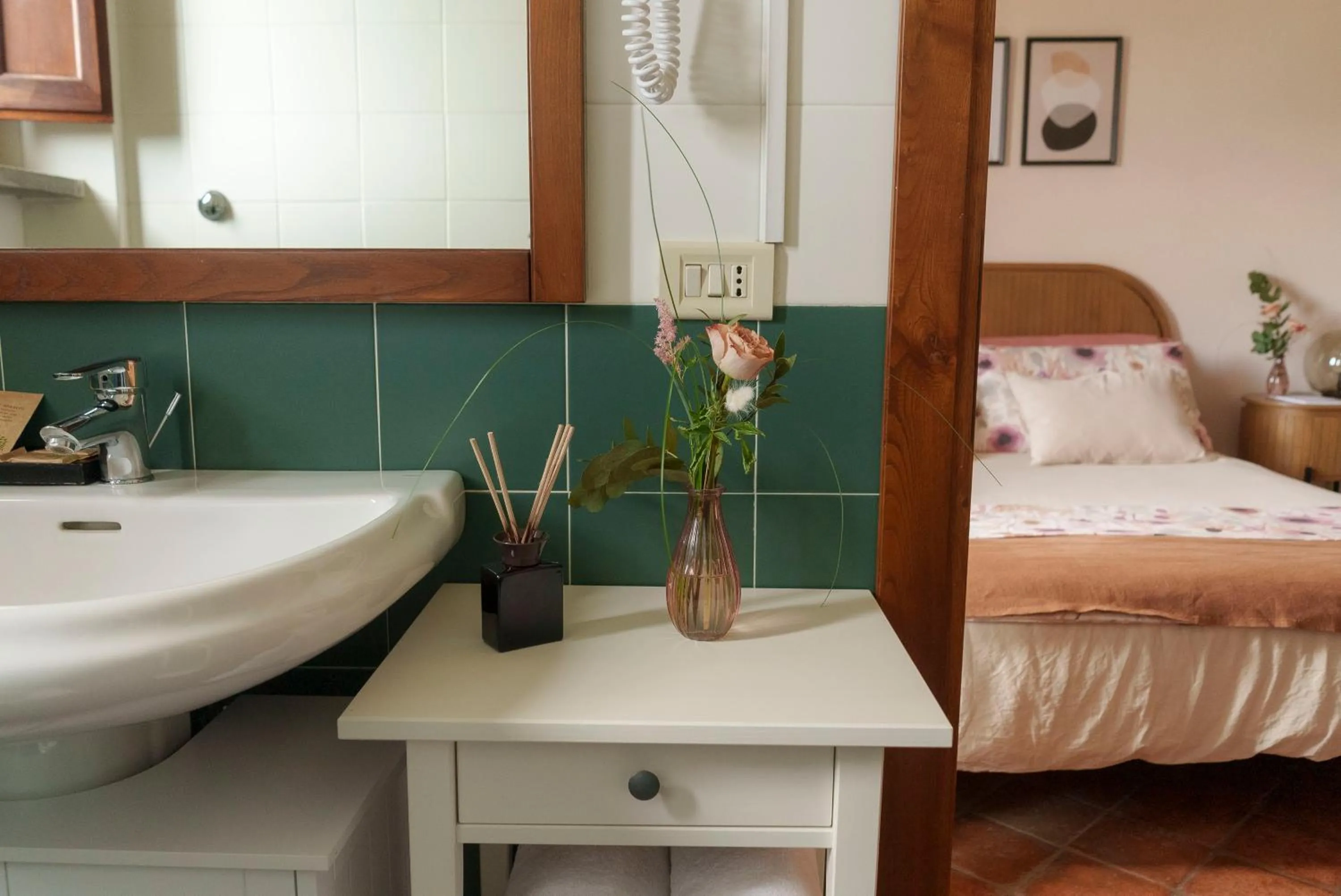 Bathroom, Bed in Relais di campagna la polledrara