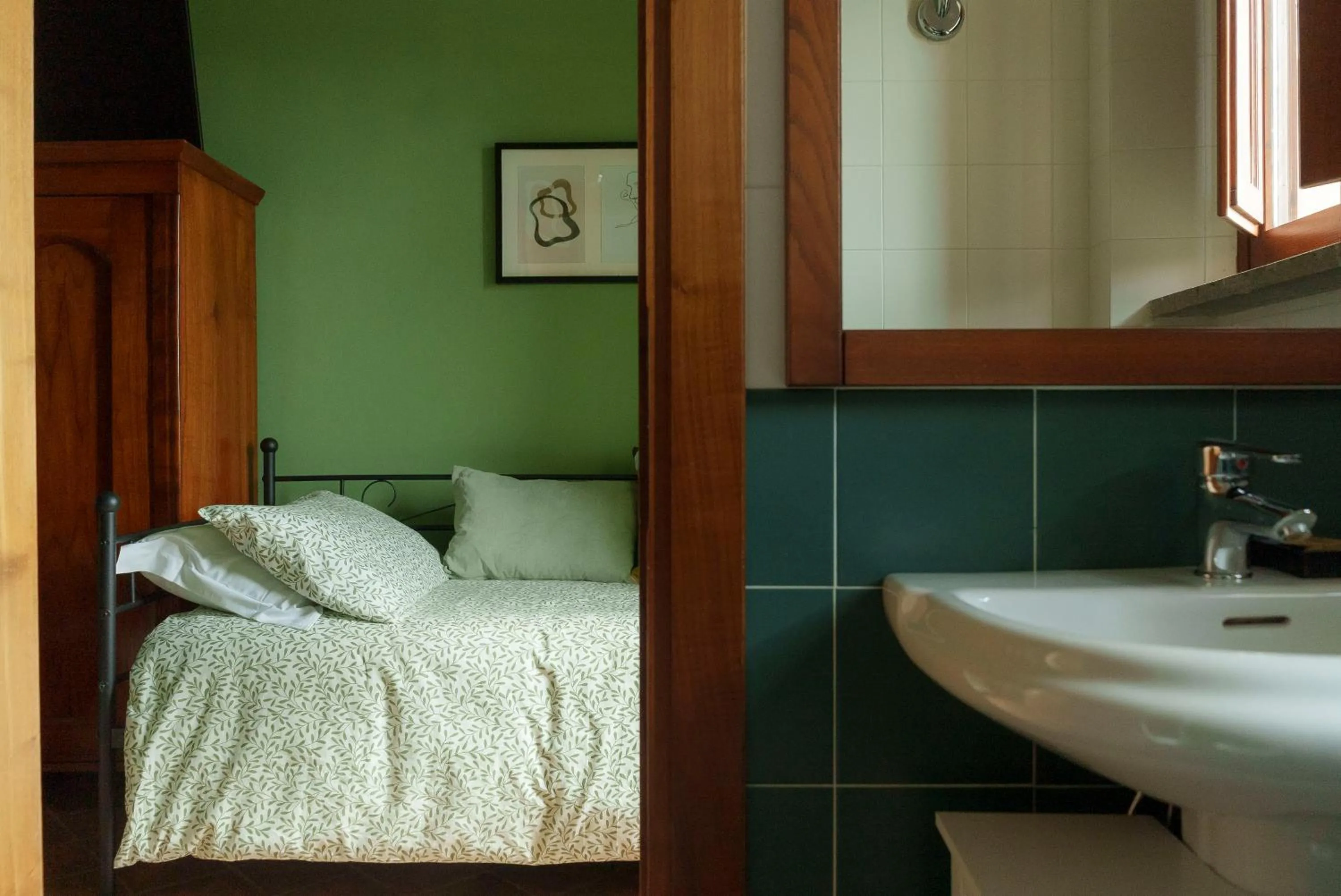 Bathroom, Bed in Relais di campagna la polledrara