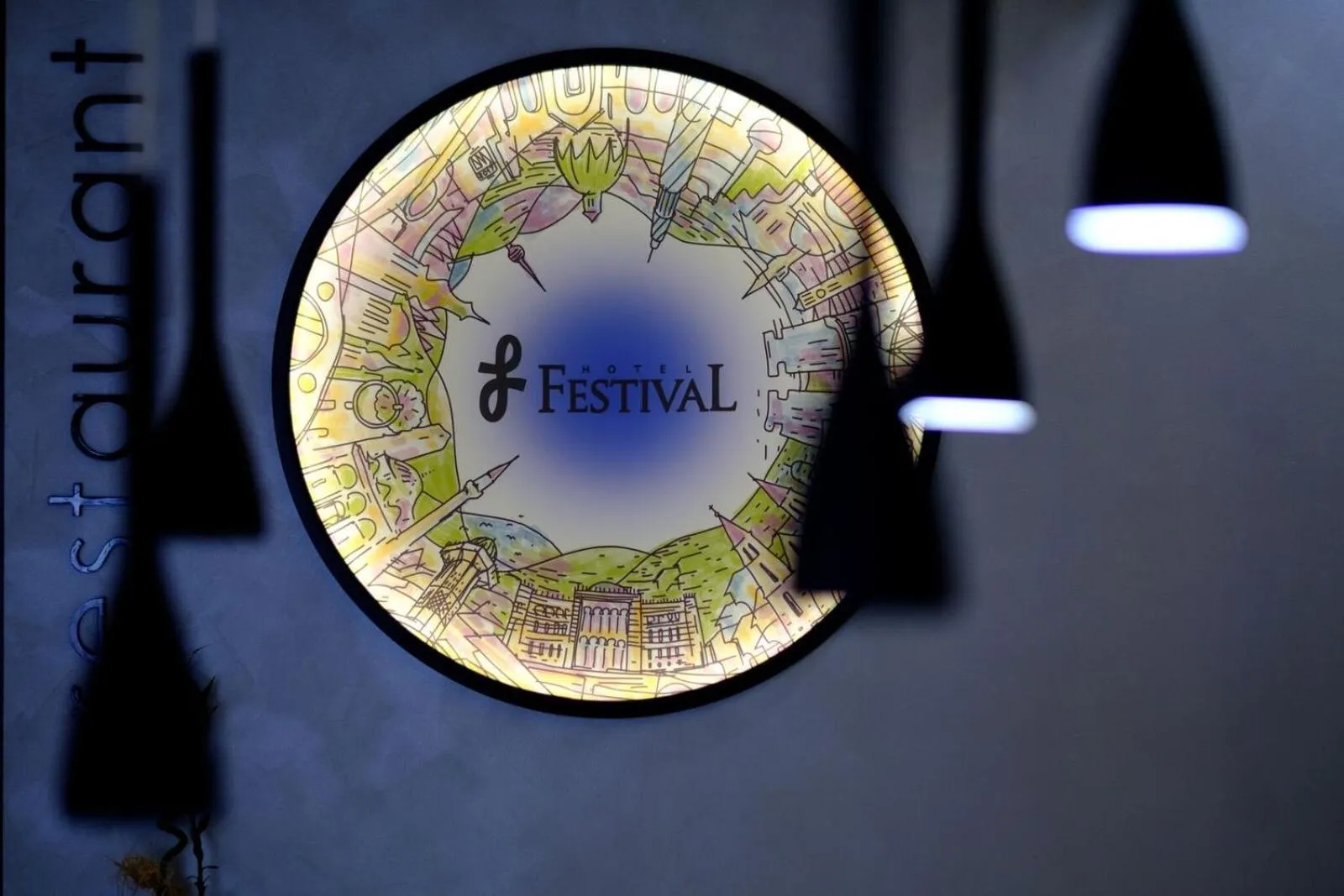 Property logo or sign in Hotel Festival