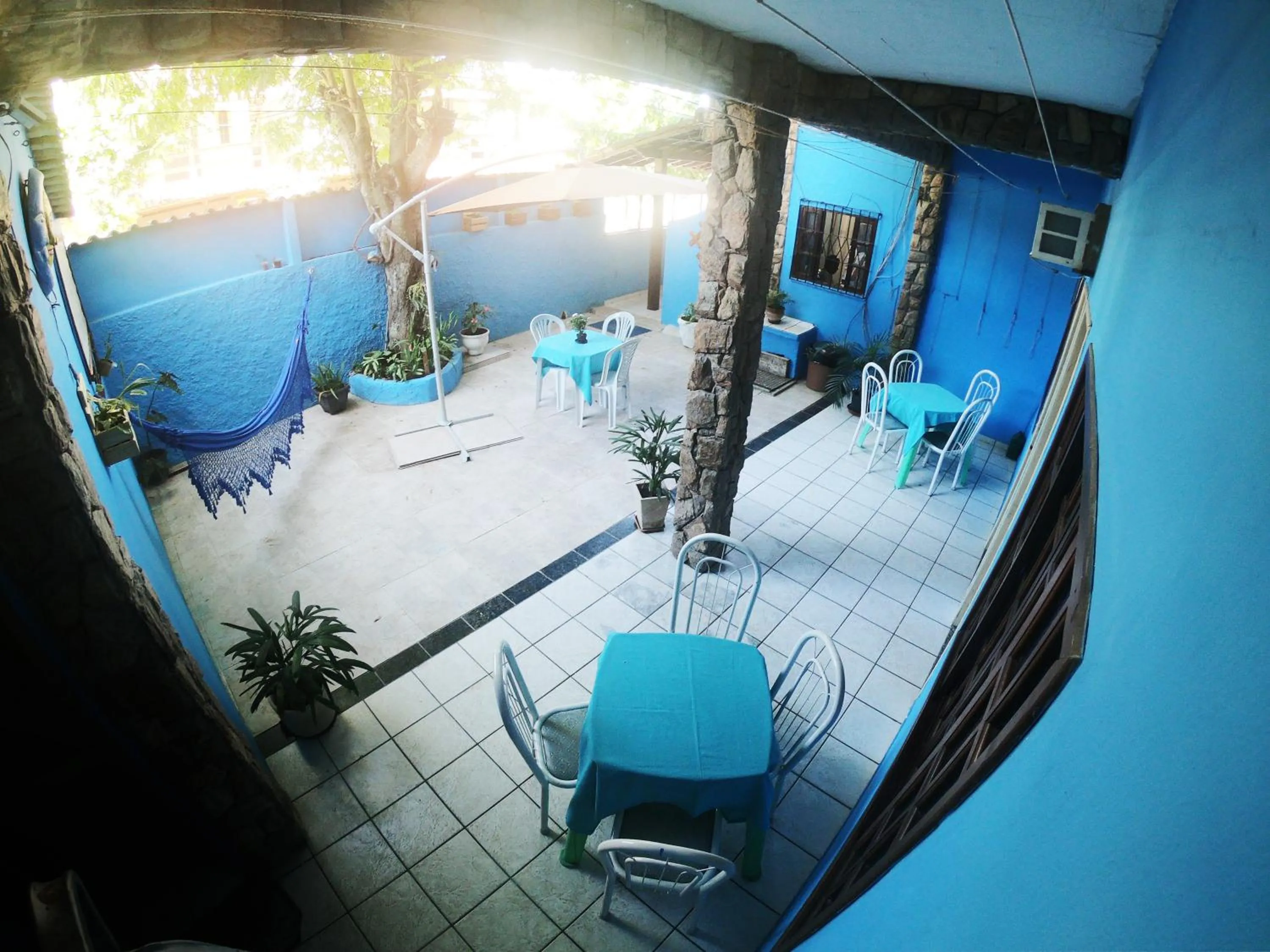 Inner courtyard view in Pousada Azul do Mar