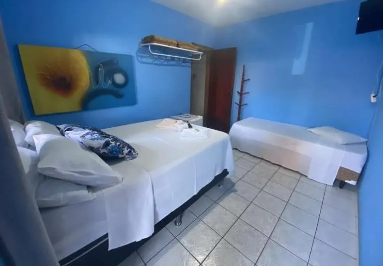 Bed in Pousada Azul do Mar