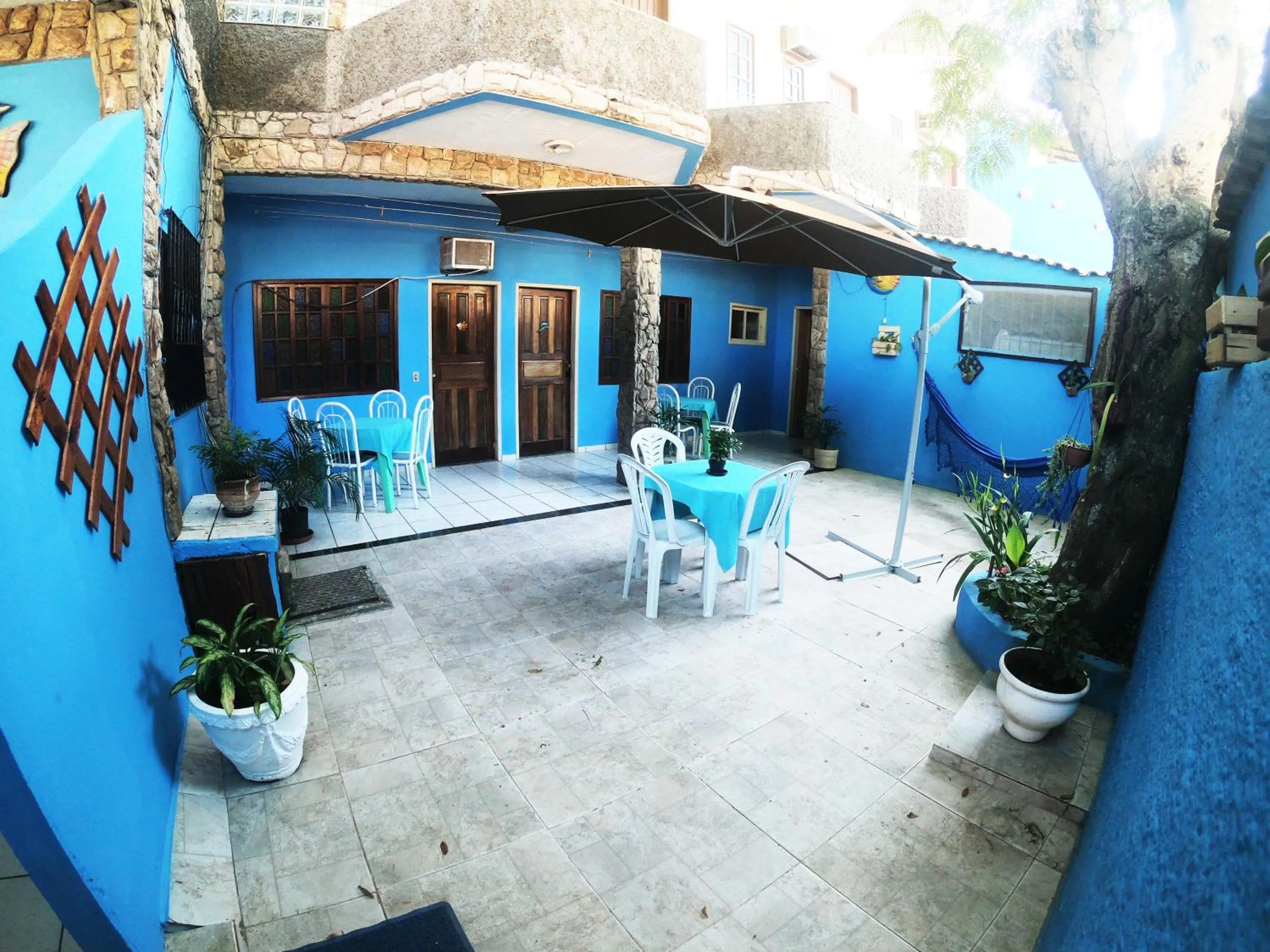 Inner courtyard view in Pousada Azul do Mar