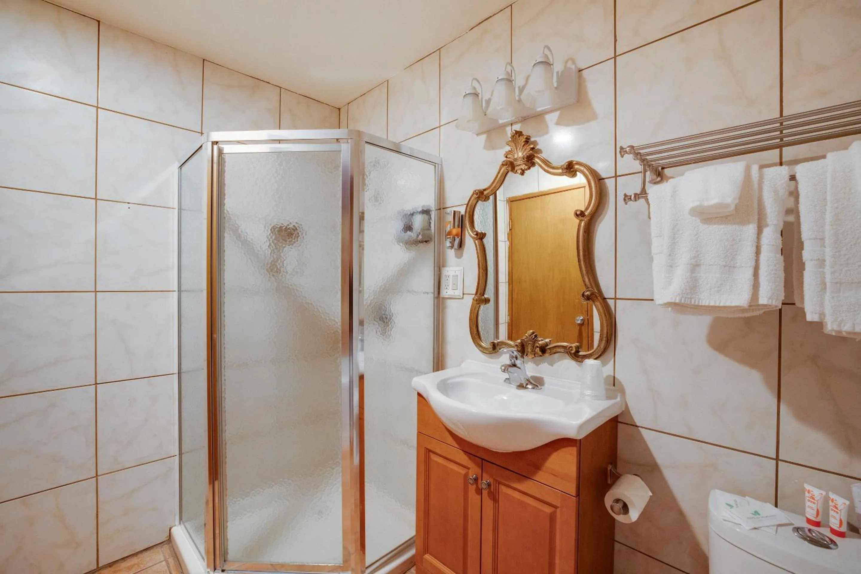 Shower in Arrowhead Tree Top Lodge
