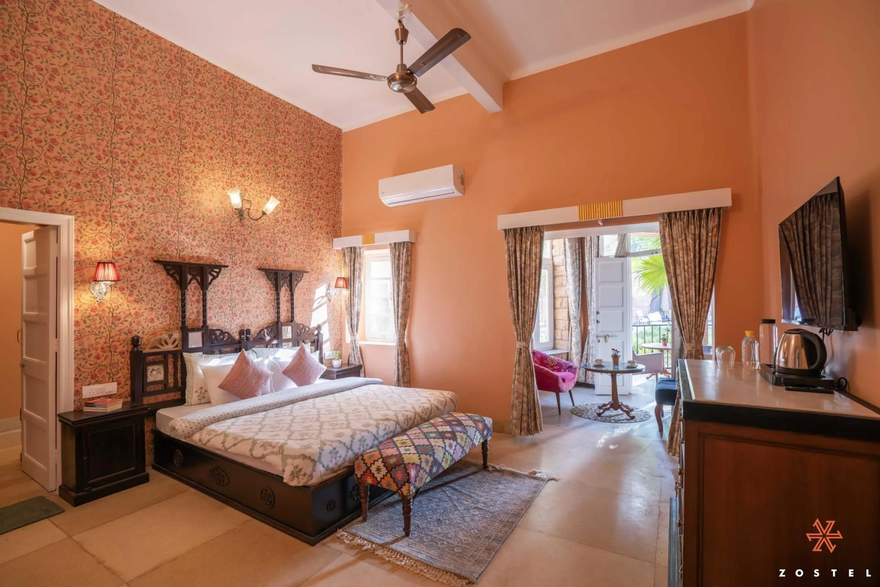 Seating area, Bed in Zostel Jodhpur (Ratanada)