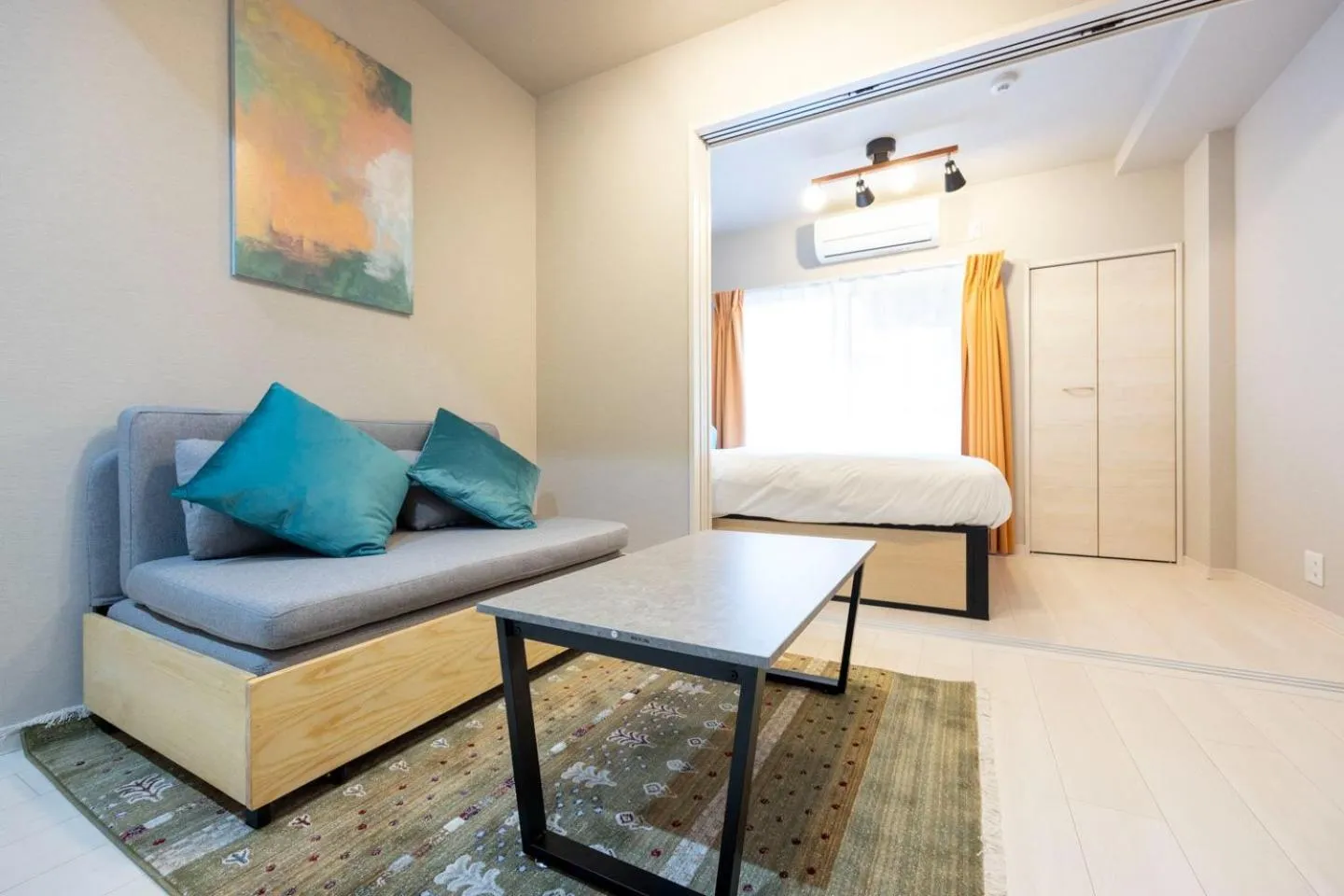 Living room, Bed in Mat Hikifune