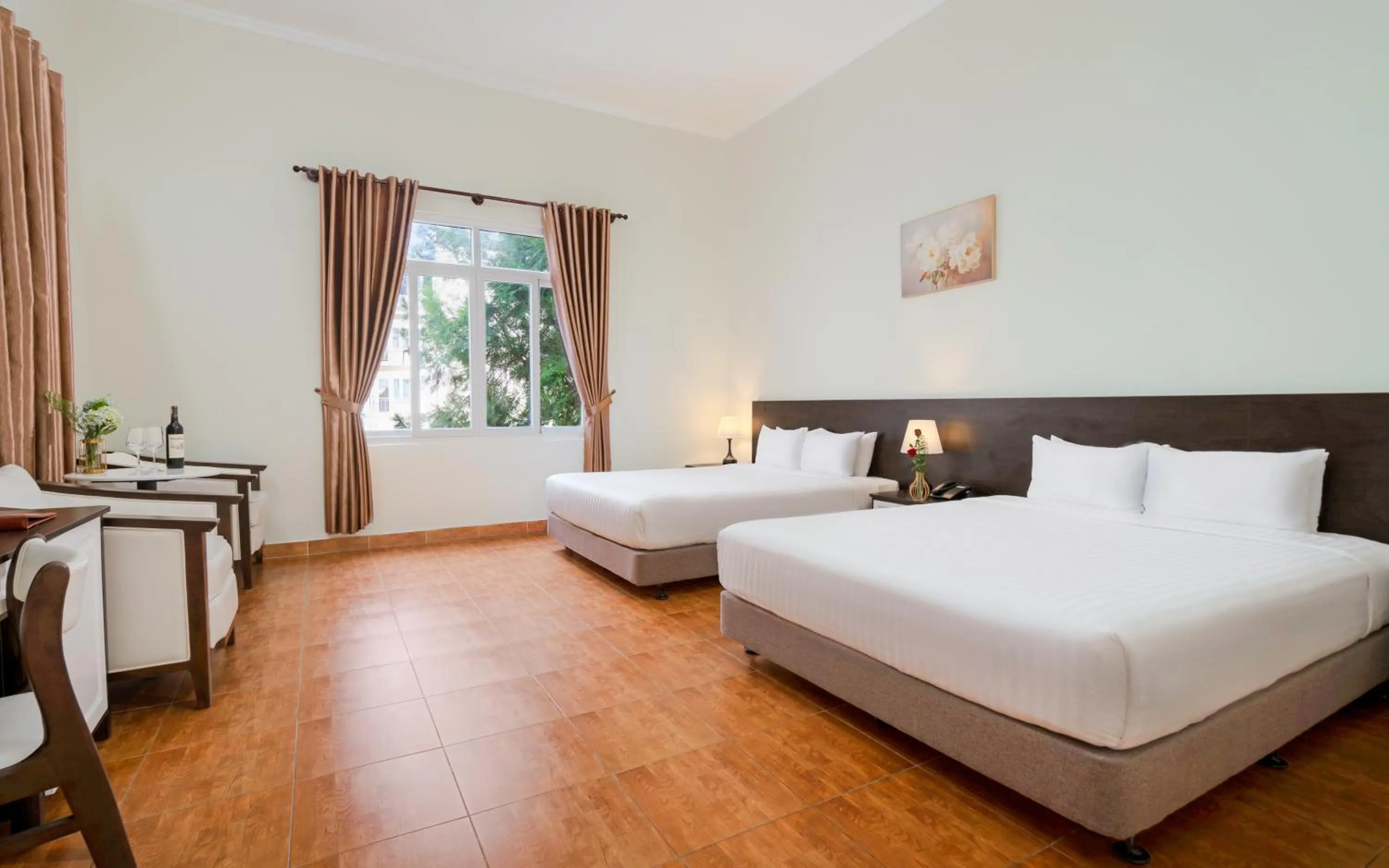 Bed in BIDV Central Da Lat Hotel