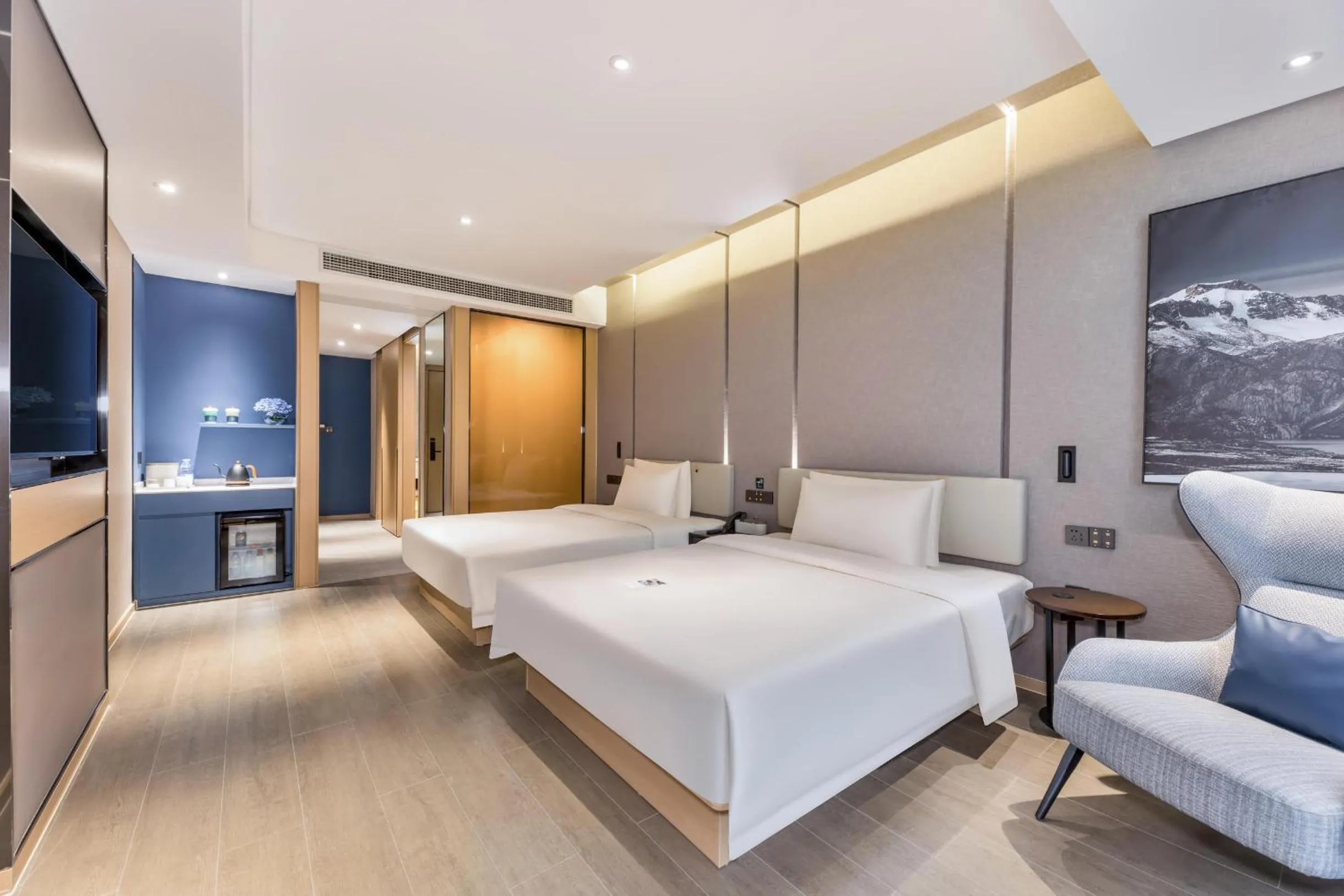Bed in Atour Hotel Zhijiang Bridge
